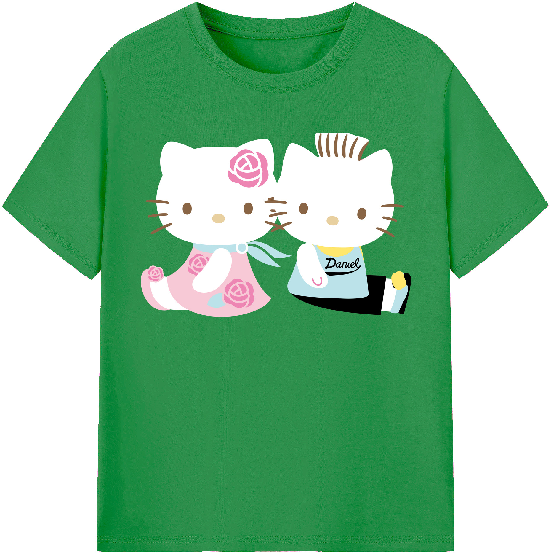 （画像用） Hello Kitty ハローキティ レディースカジュアルプリントTシャツ（綿100％）