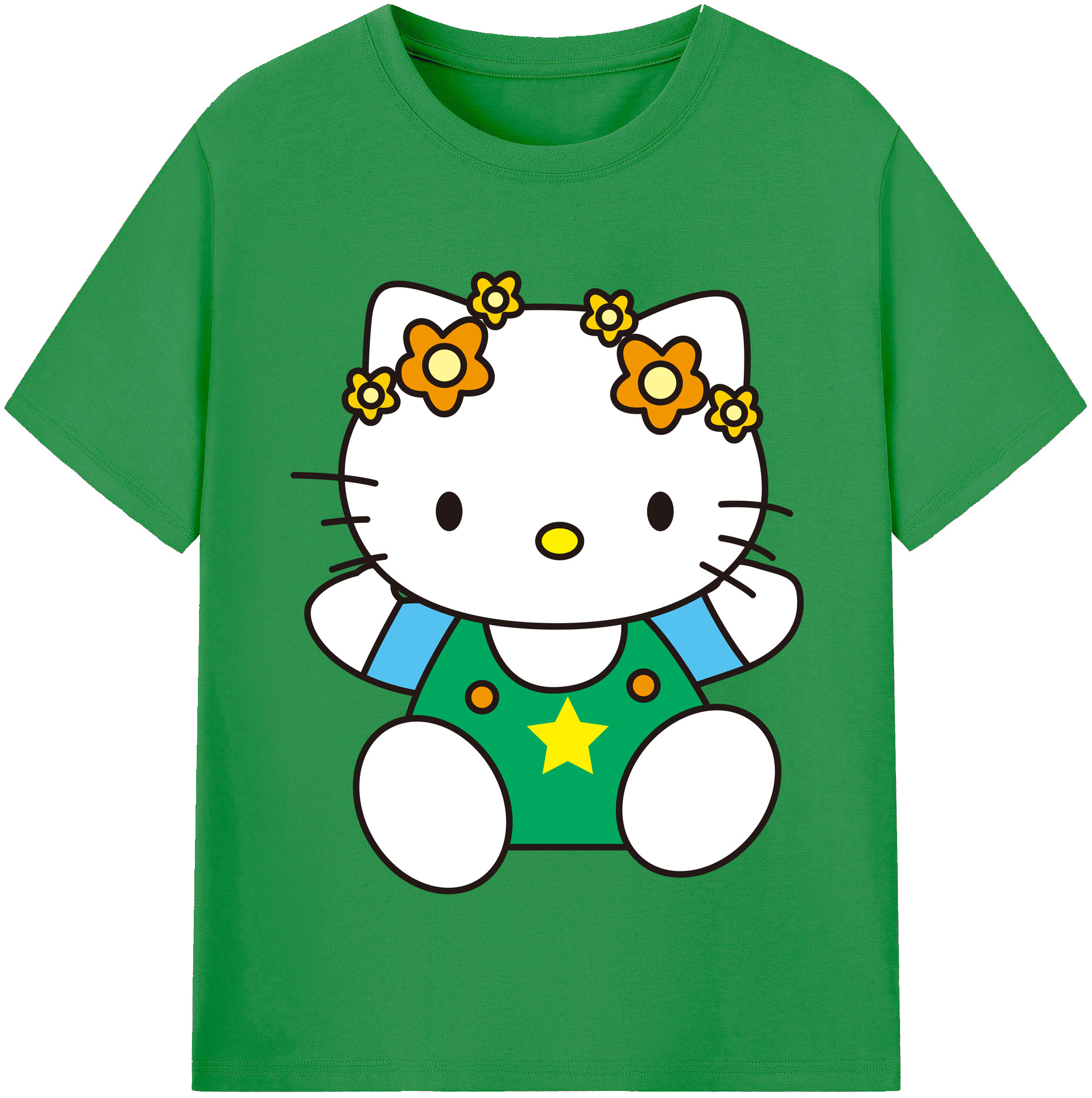 （画像用） Hello Kitty ハローキティ レディースカジュアルプリントTシャツ（綿100％）