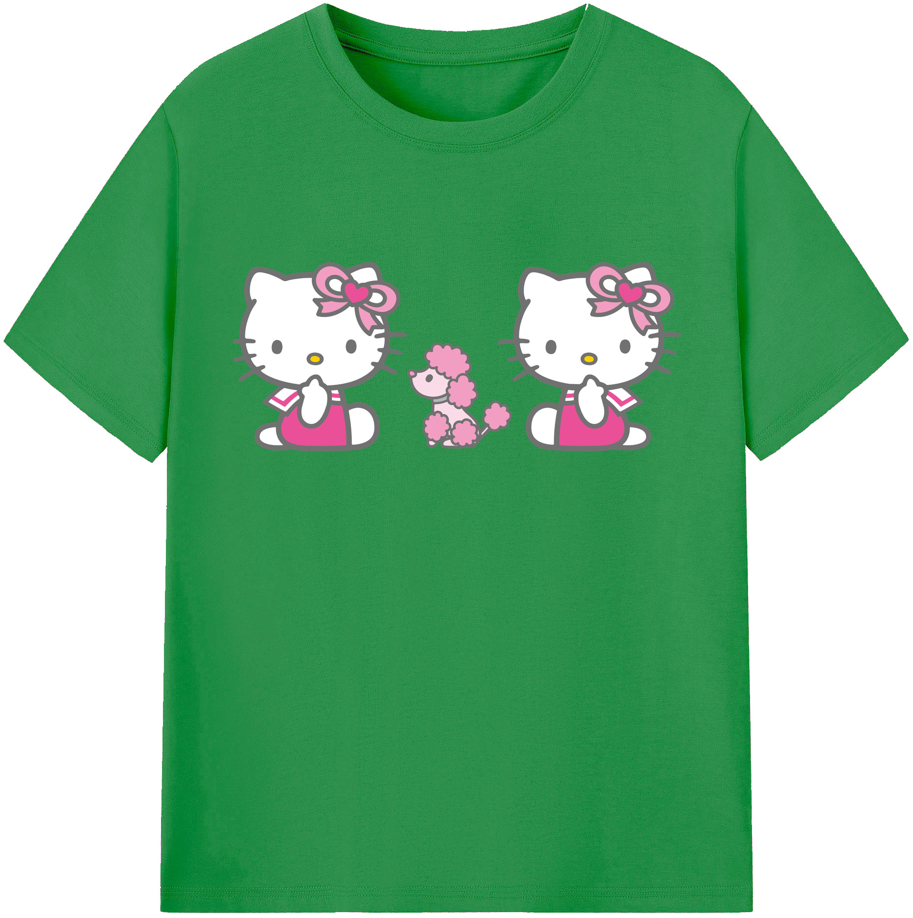 （画像用） Hello Kitty ハローキティ レディースカジュアルプリントTシャツ（綿100％）