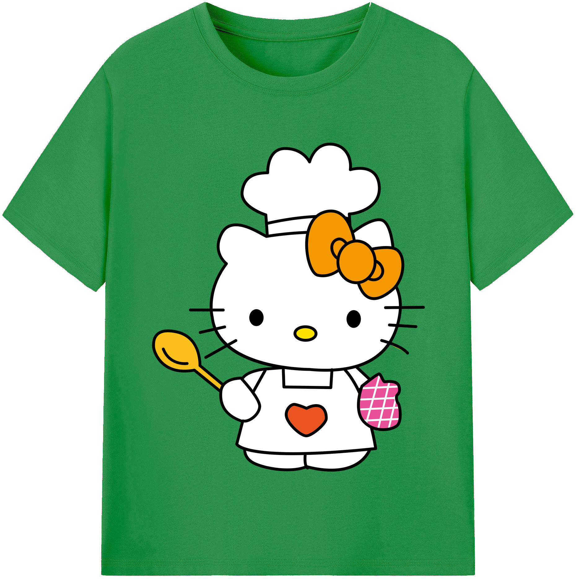 （画像用） Hello Kitty ハローキティ レディースカジュアルプリントTシャツ（綿100％）