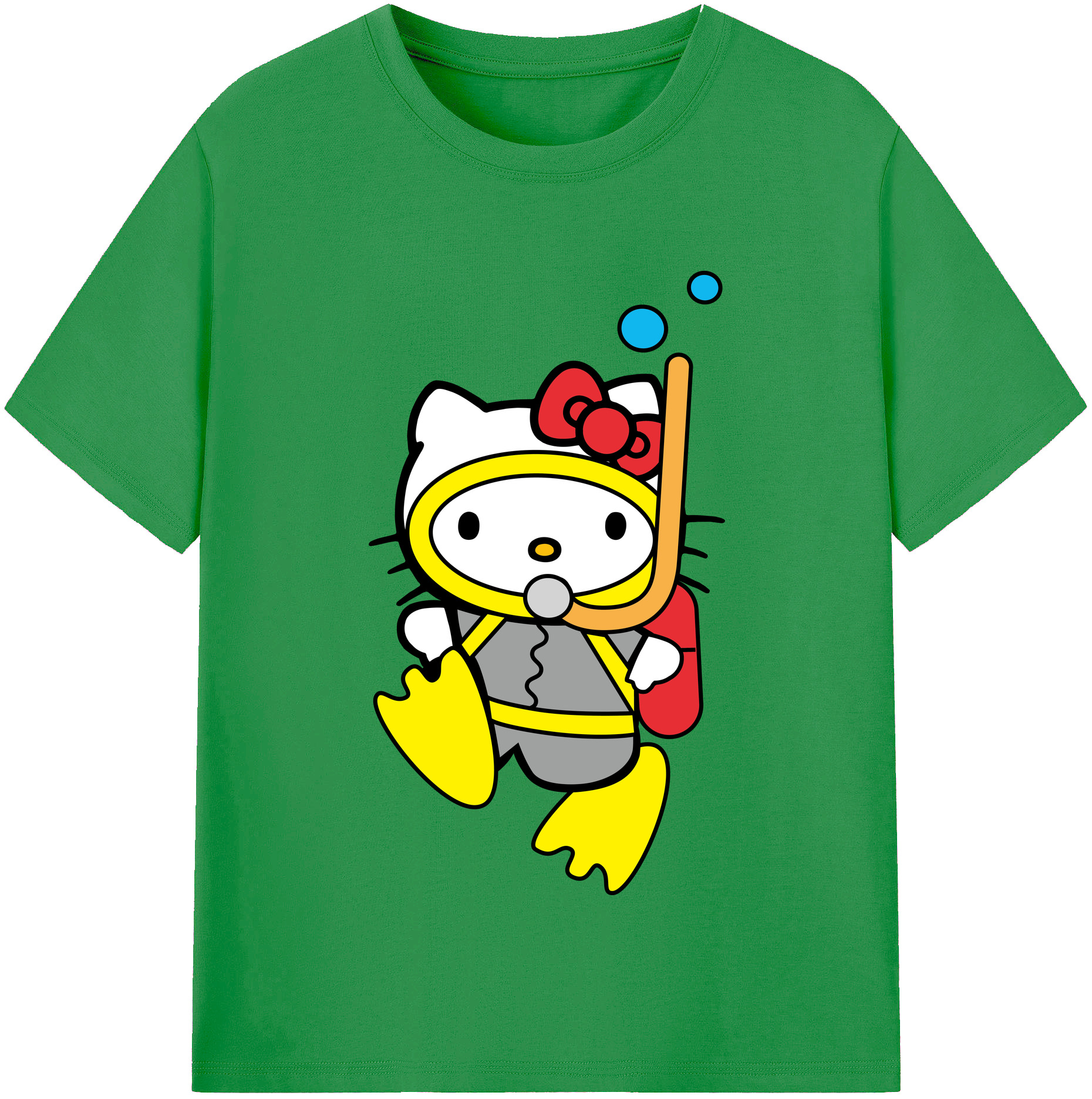 （画像用） Hello Kitty ハローキティ レディースカジュアルプリントTシャツ（綿100％）
