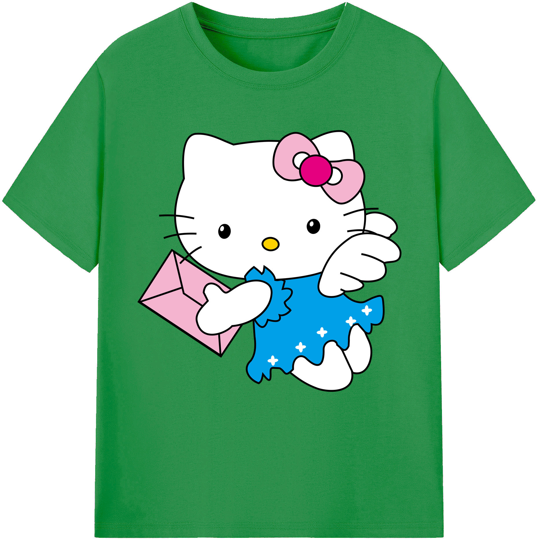 （画像用） Hello Kitty ハローキティ レディースカジュアルプリントTシャツ（綿100％）