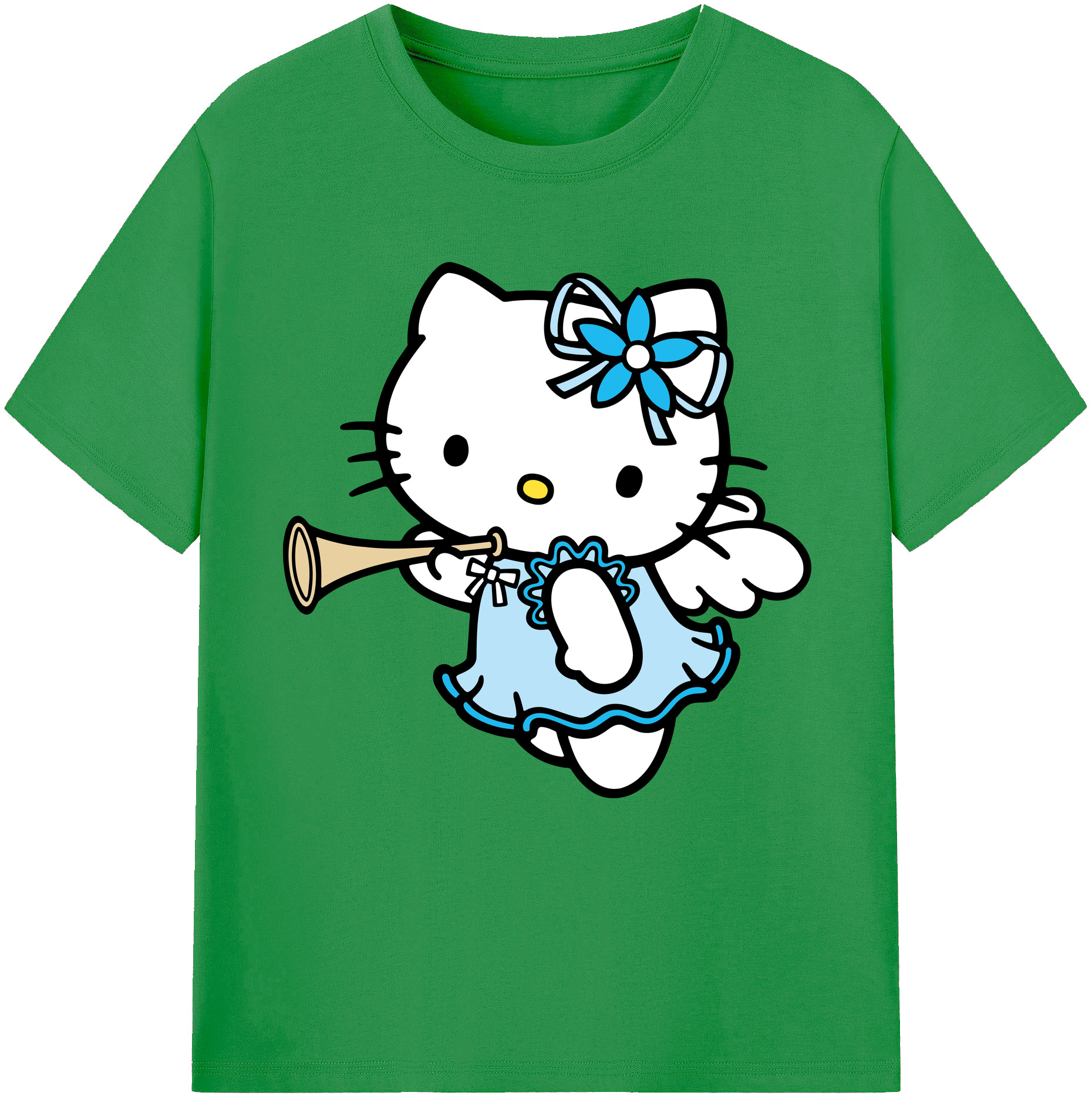 （画像用） Hello Kitty ハローキティ レディースカジュアルプリントTシャツ（綿100％）