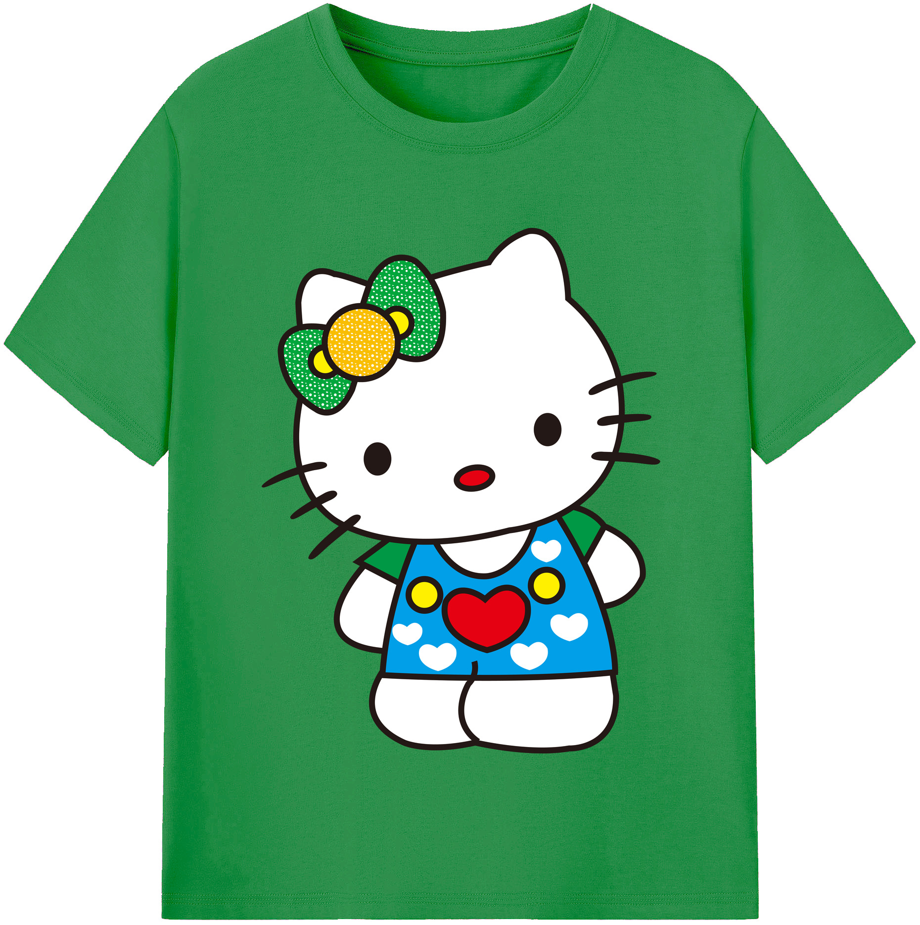 （画像用） Hello Kitty ハローキティ レディースカジュアルプリントTシャツ（綿100％）