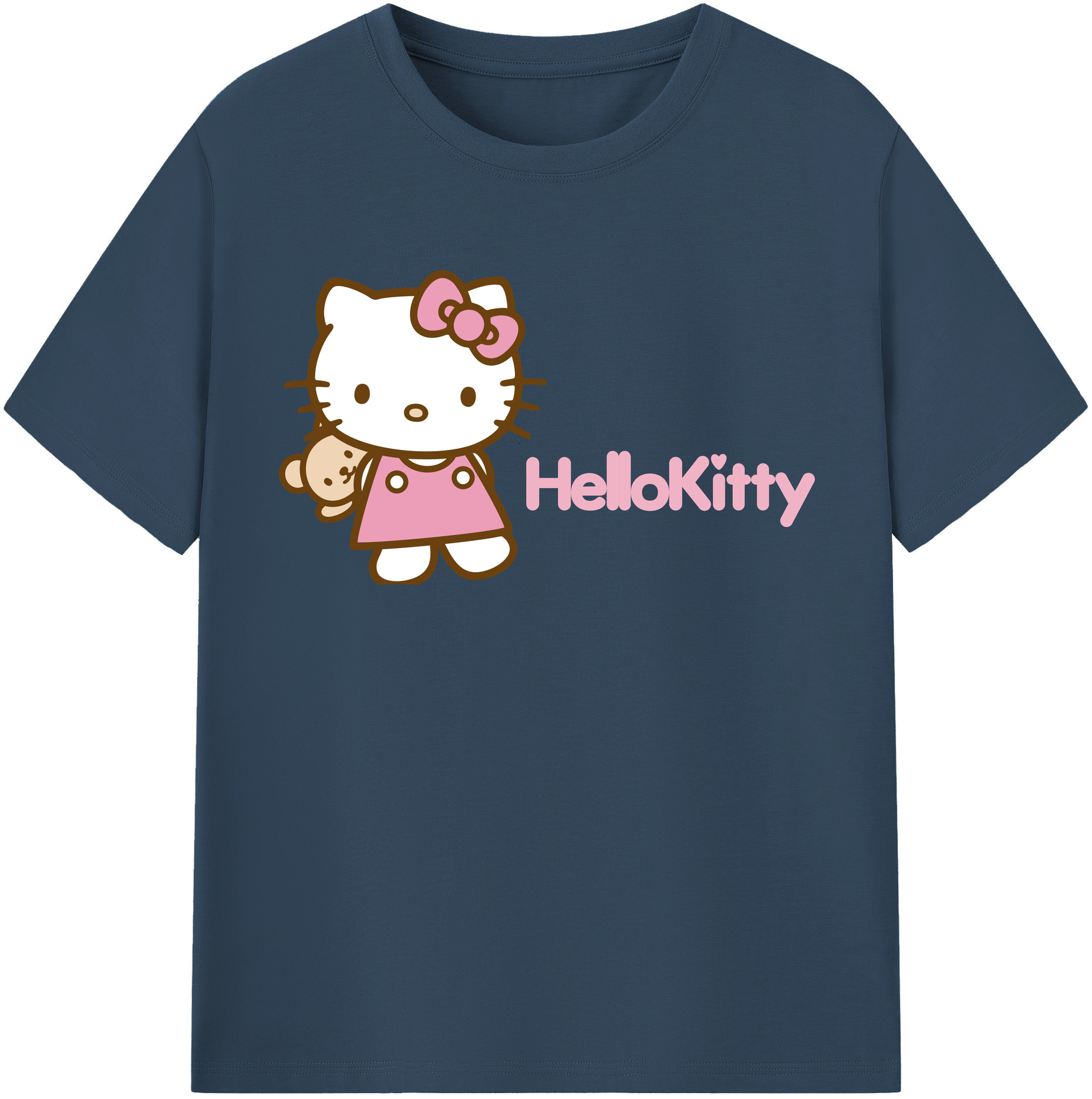 （画像用） Hello Kitty ハローキティ レディースカジュアルプリントTシャツ（綿100％）