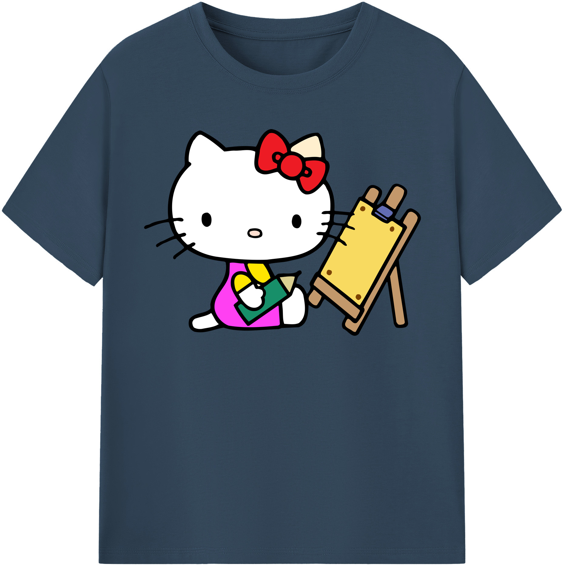 （画像用） Hello Kitty ハローキティ レディースカジュアルプリントTシャツ（綿100％）