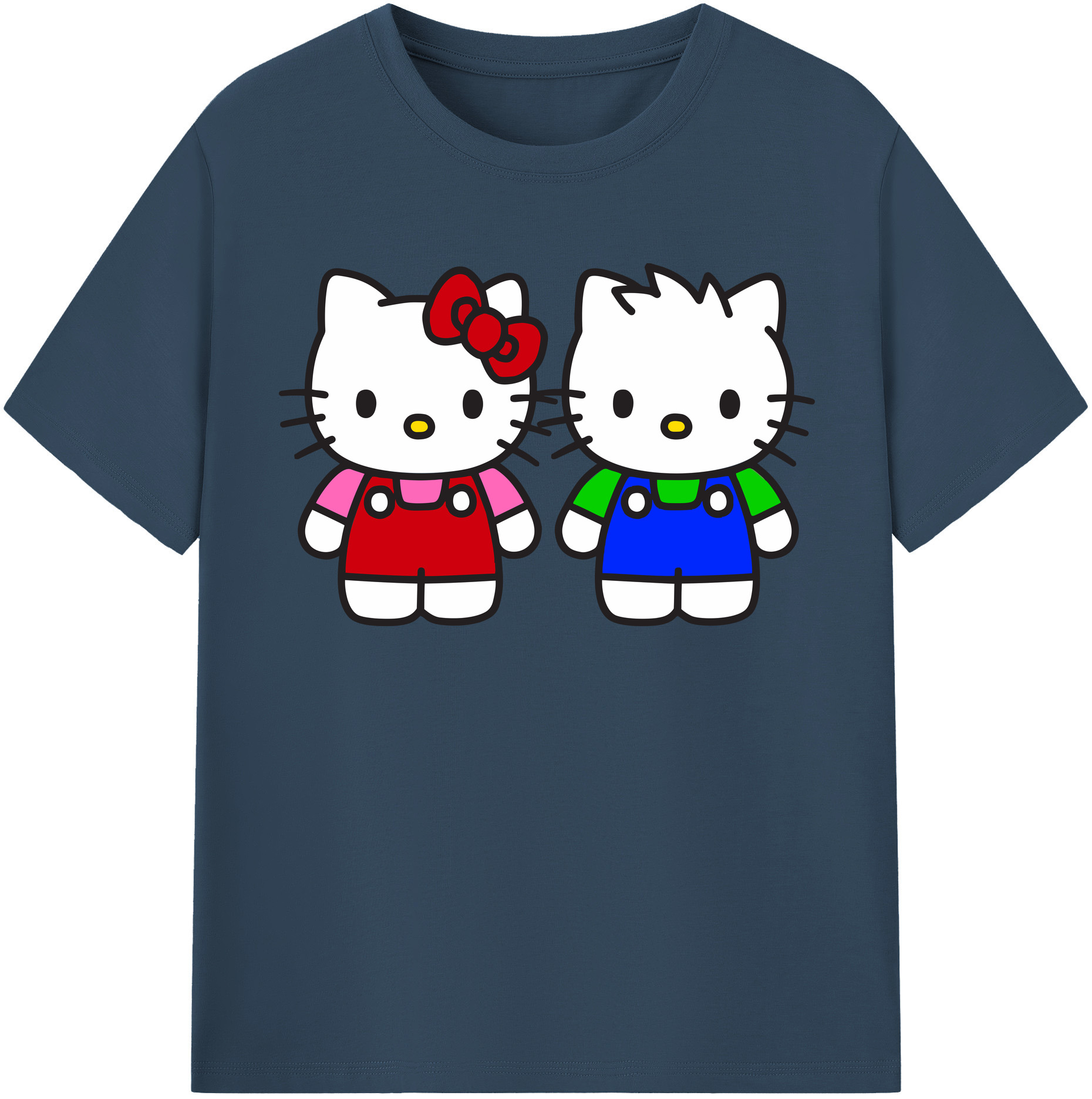 （画像用） Hello Kitty ハローキティ レディースカジュアルプリントTシャツ（綿100％）