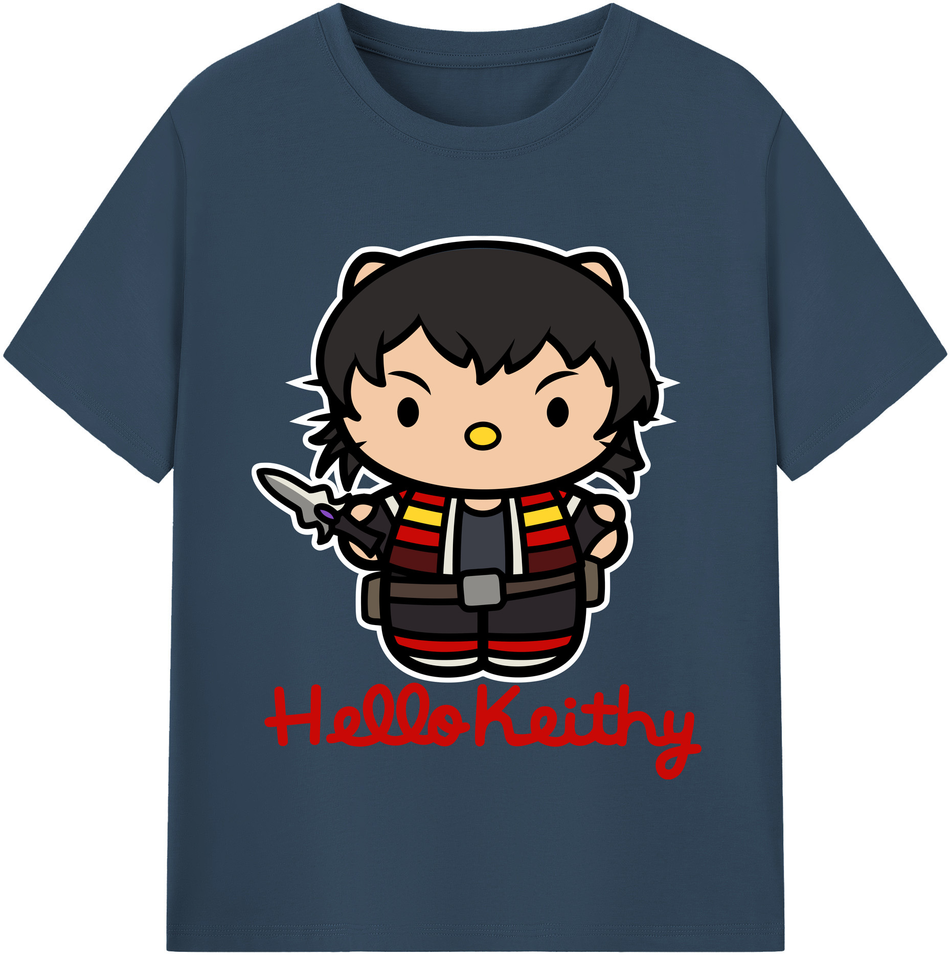 （画像用） Hello Kitty ハローキティ レディースカジュアルプリントTシャツ（綿100％）