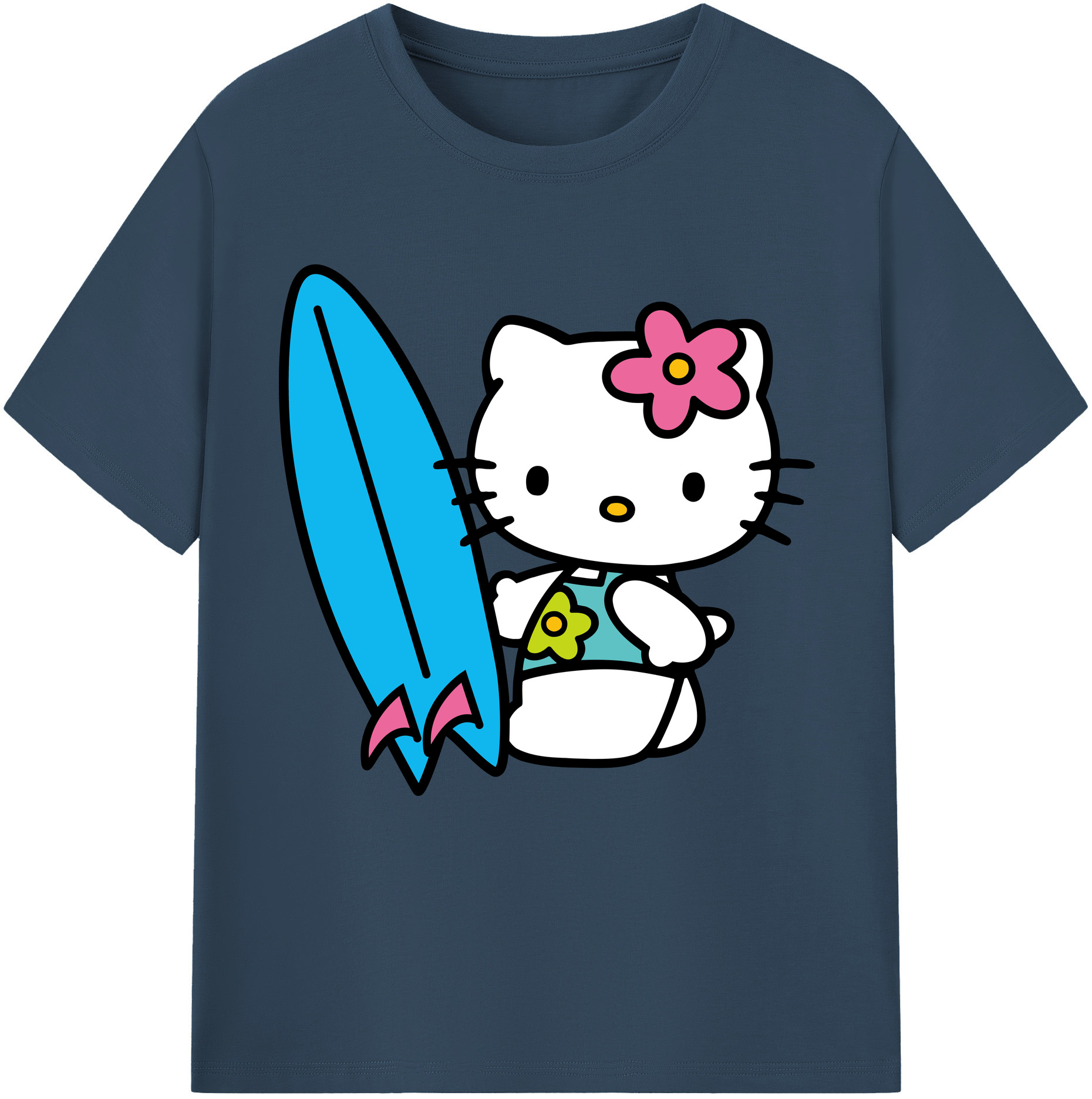 （画像用） Hello Kitty ハローキティ レディースカジュアルプリントTシャツ（綿100％）