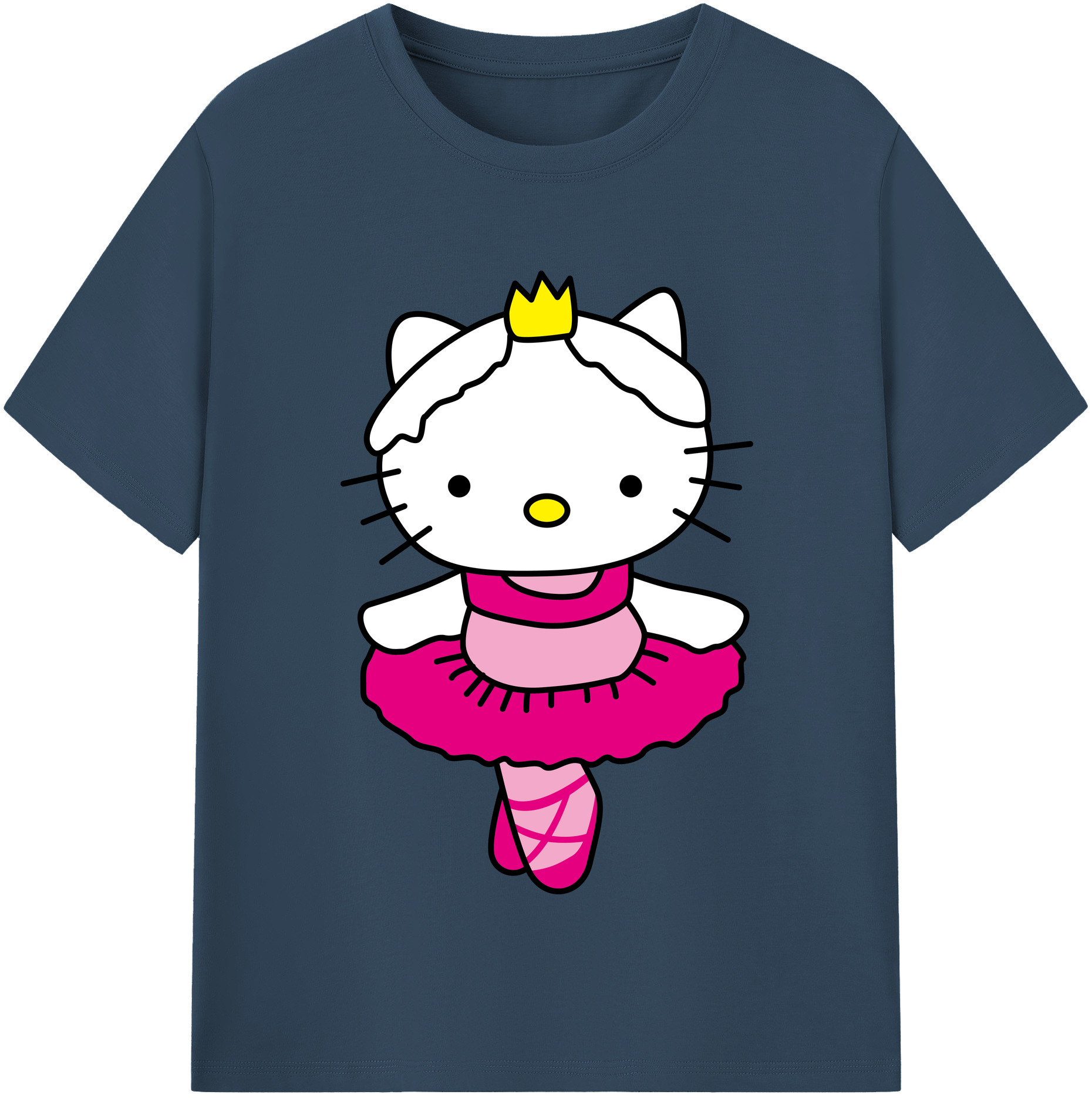 （画像用） Hello Kitty ハローキティ レディースカジュアルプリントTシャツ（綿100％）