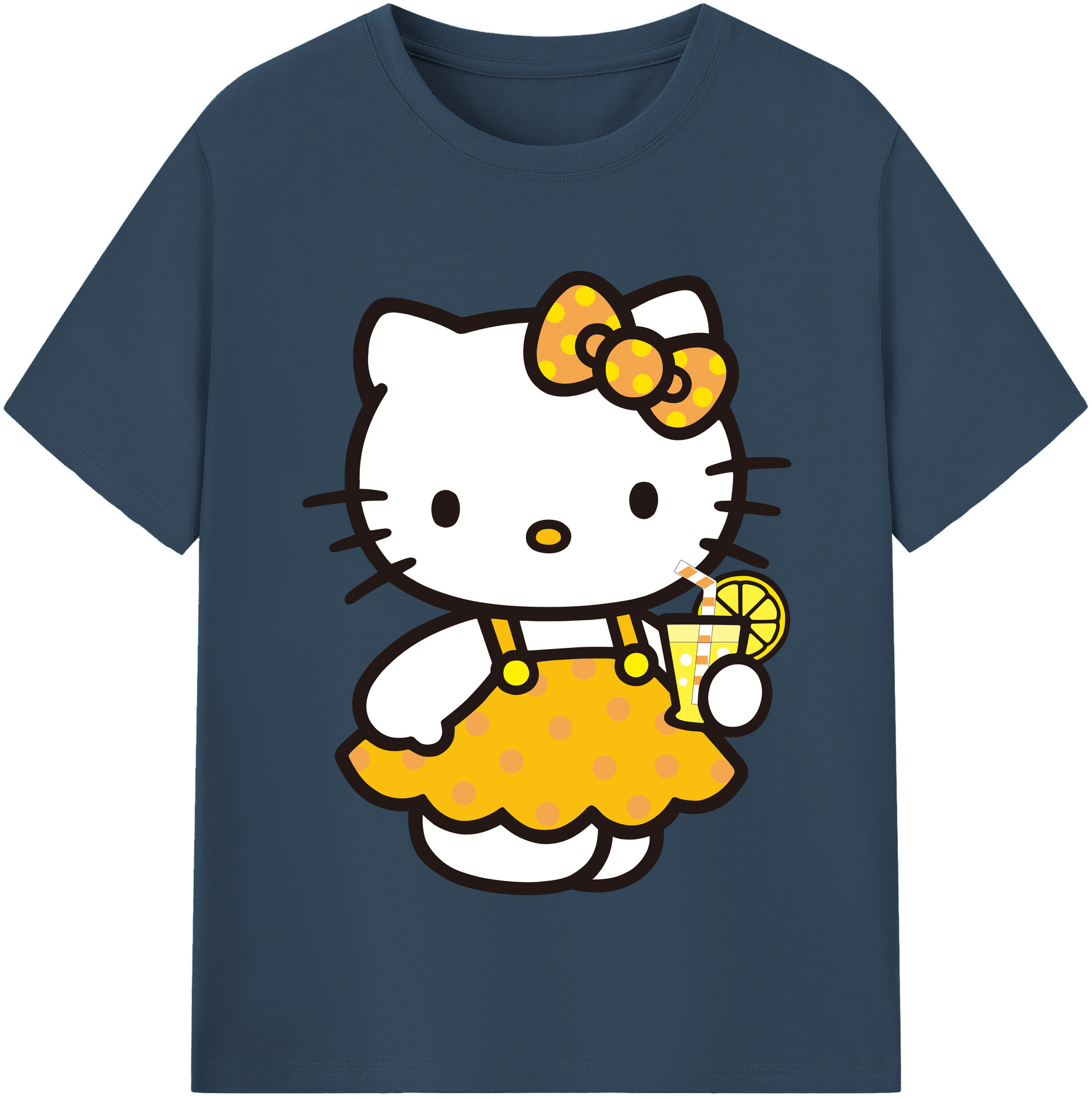 （画像用） Hello Kitty ハローキティ レディースカジュアルプリントTシャツ（綿100％）