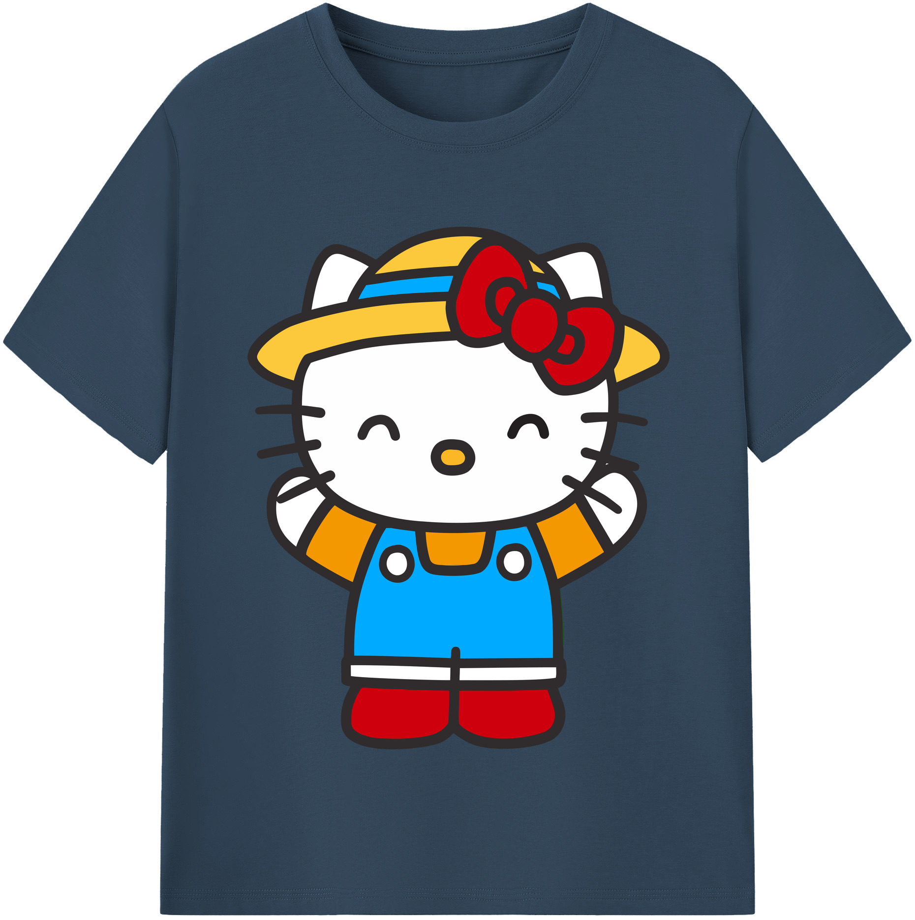 （画像用） Hello Kitty ハローキティ レディースカジュアルプリントTシャツ（綿100％）