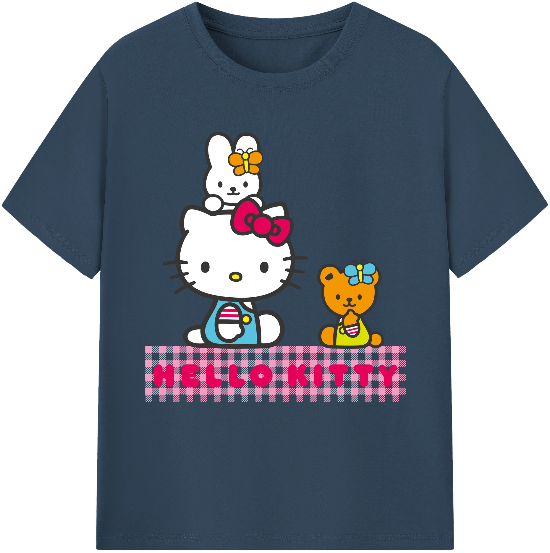 （画像用） Hello Kitty ハローキティ レディースカジュアルプリントTシャツ（綿100％）