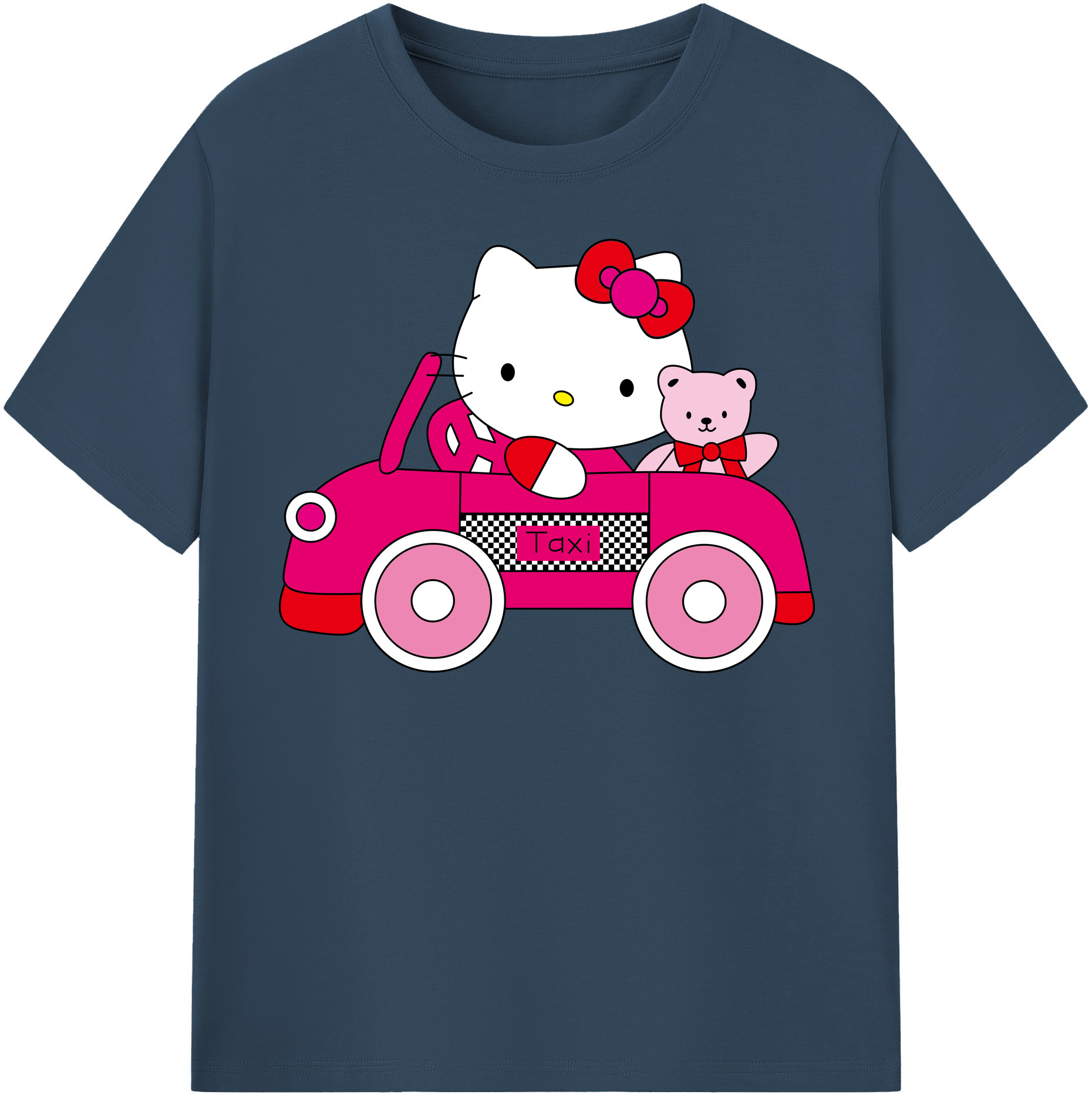 （画像用） Hello Kitty ハローキティ レディースカジュアルプリントTシャツ（綿100％）