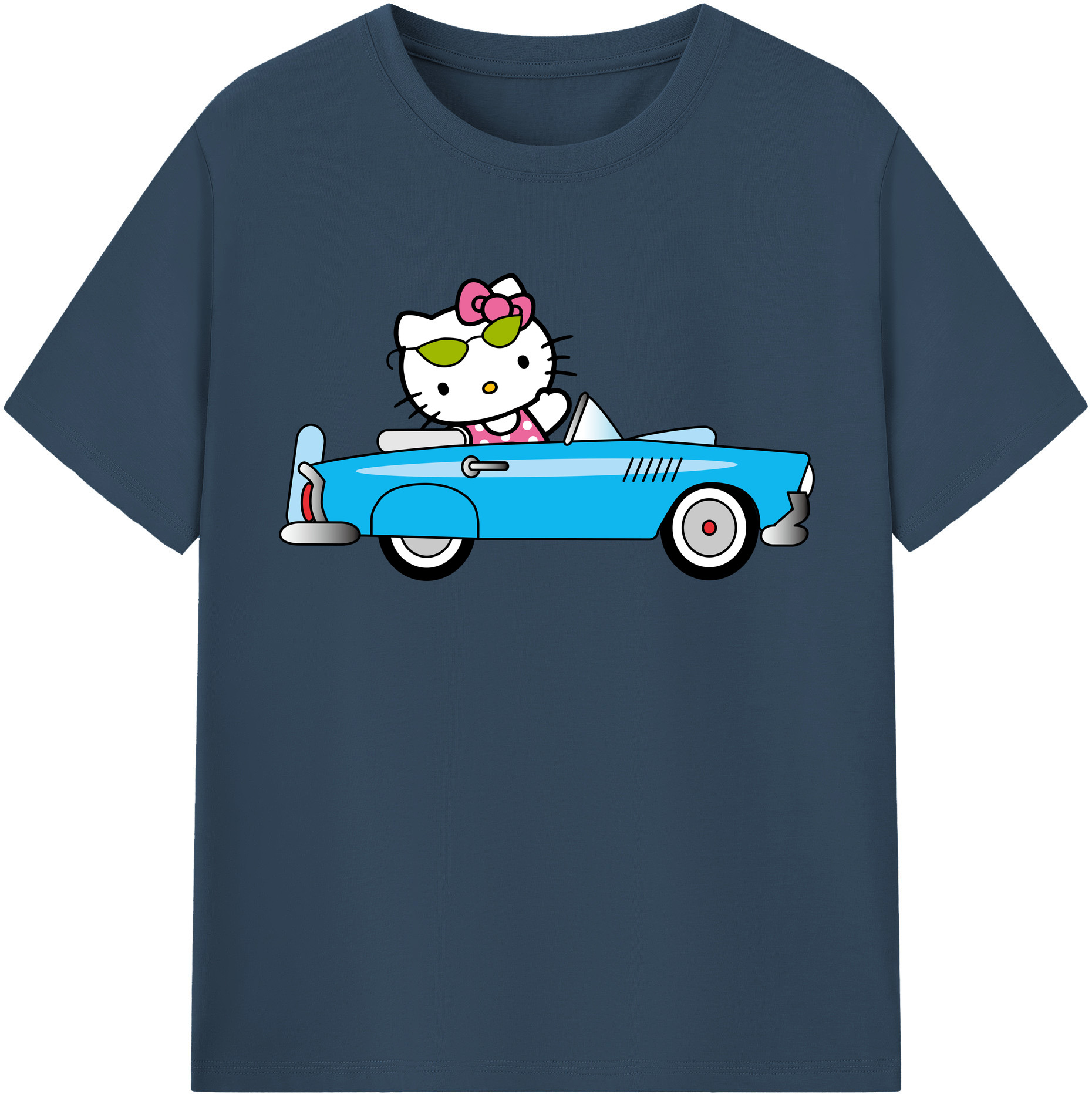 （画像用） Hello Kitty ハローキティ レディースカジュアルプリントTシャツ（綿100％）