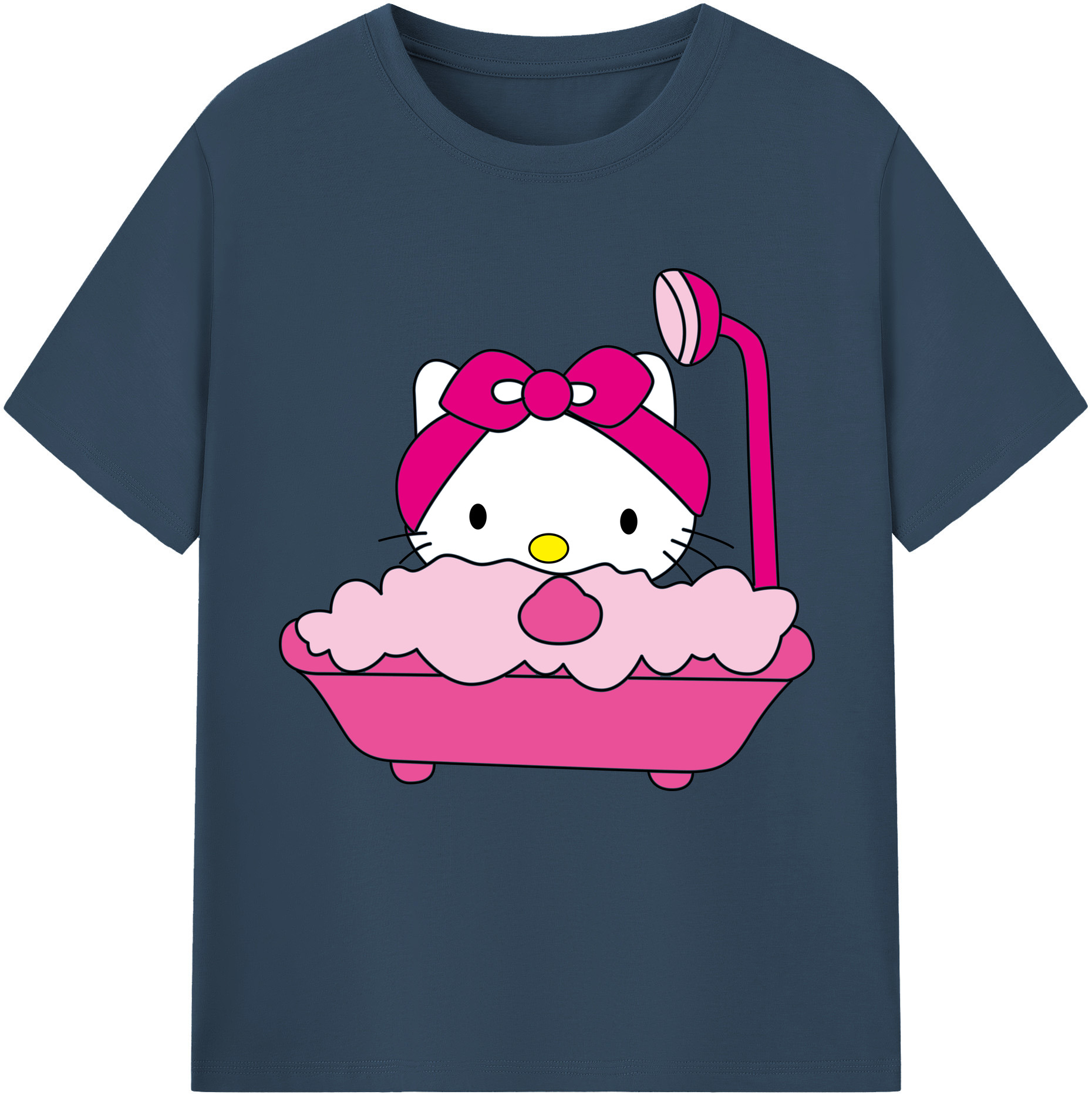 （画像用） Hello Kitty ハローキティ レディースカジュアルプリントTシャツ（綿100％）