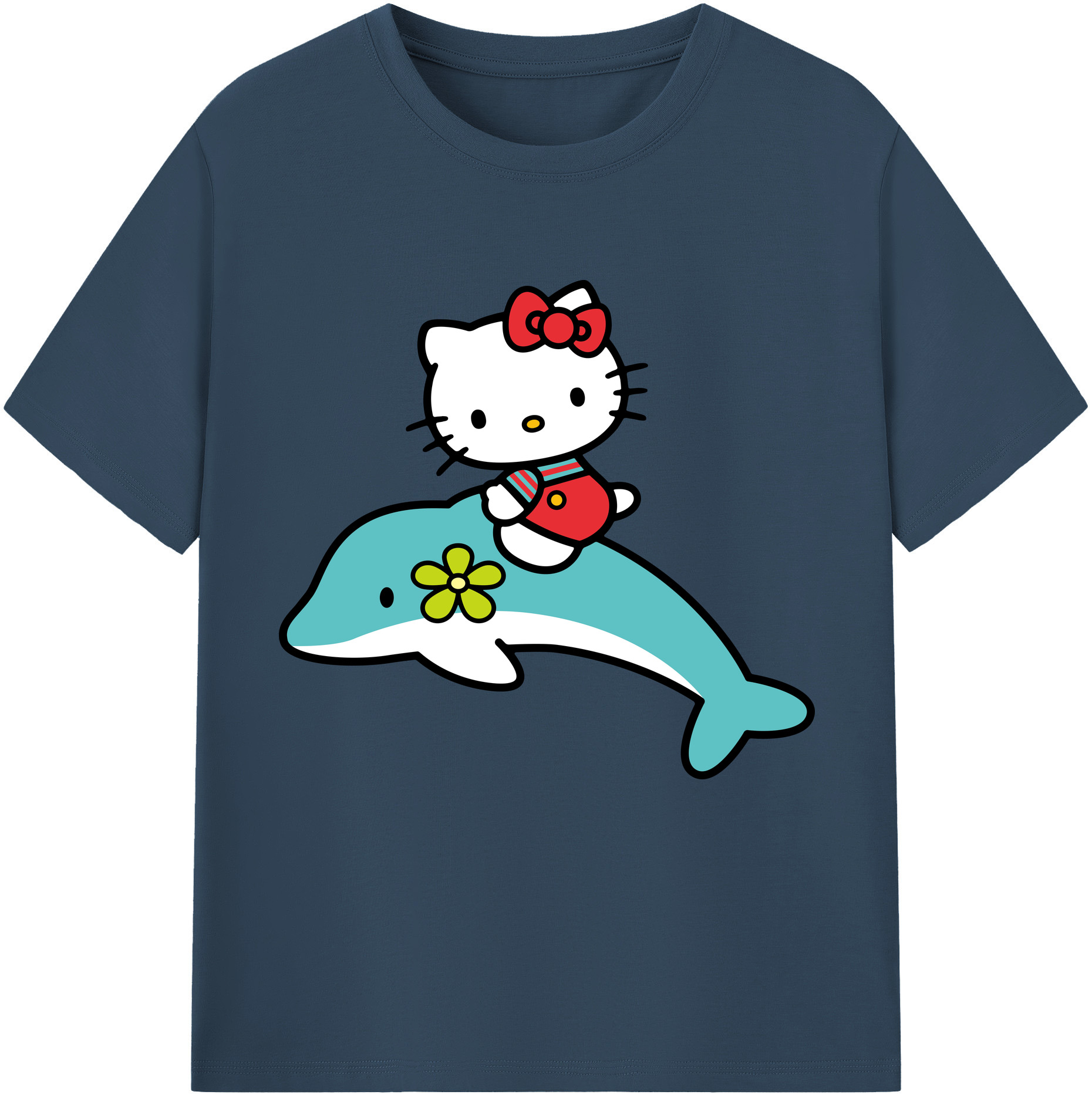 （画像用） Hello Kitty ハローキティ レディースカジュアルプリントTシャツ（綿100％）