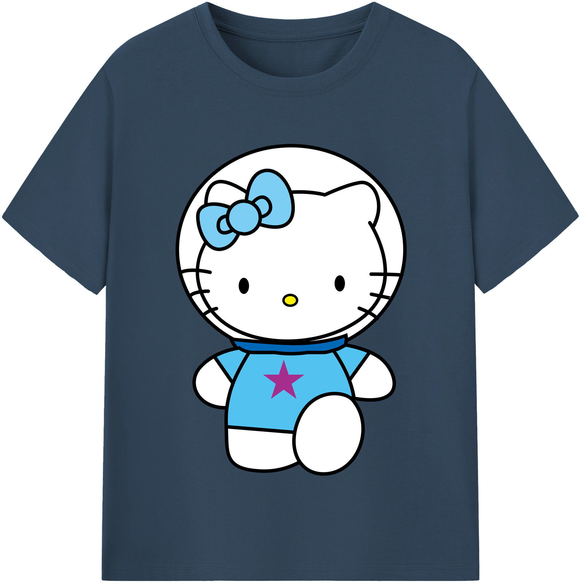 （画像用） Hello Kitty ハローキティ レディースカジュアルプリントTシャツ（綿100％）
