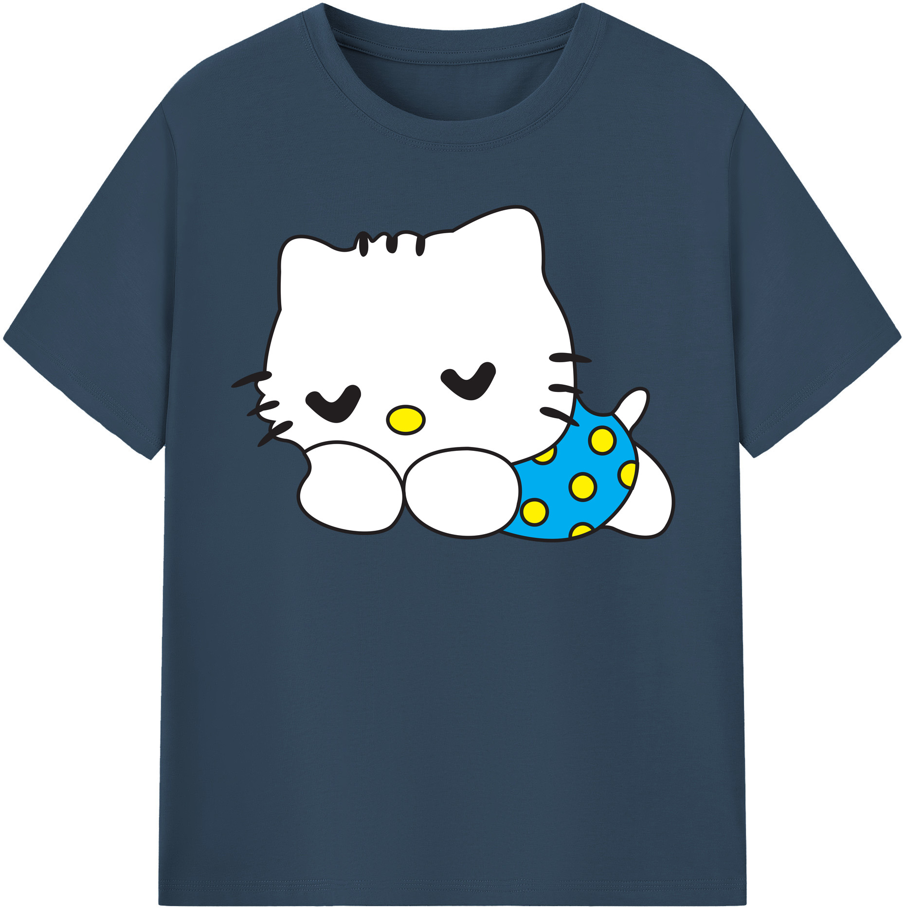 （画像用） Hello Kitty ハローキティ レディースカジュアルプリントTシャツ（綿100％）