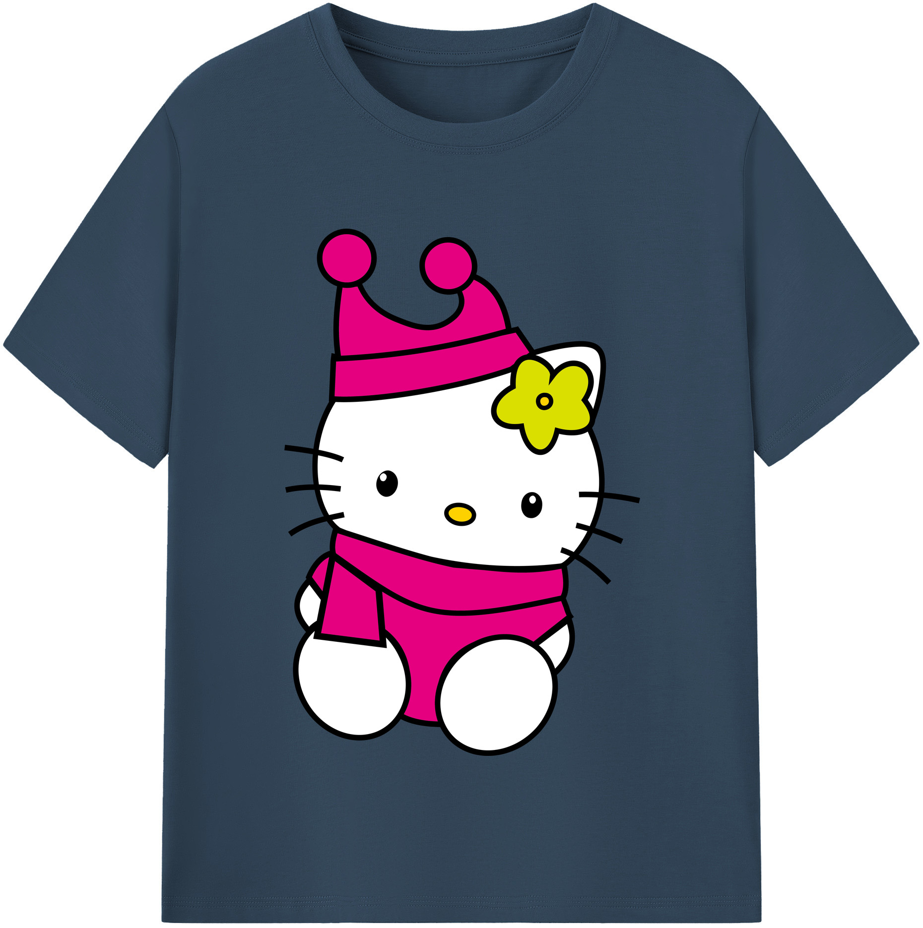 （画像用） Hello Kitty ハローキティ レディースカジュアルプリントTシャツ（綿100％）