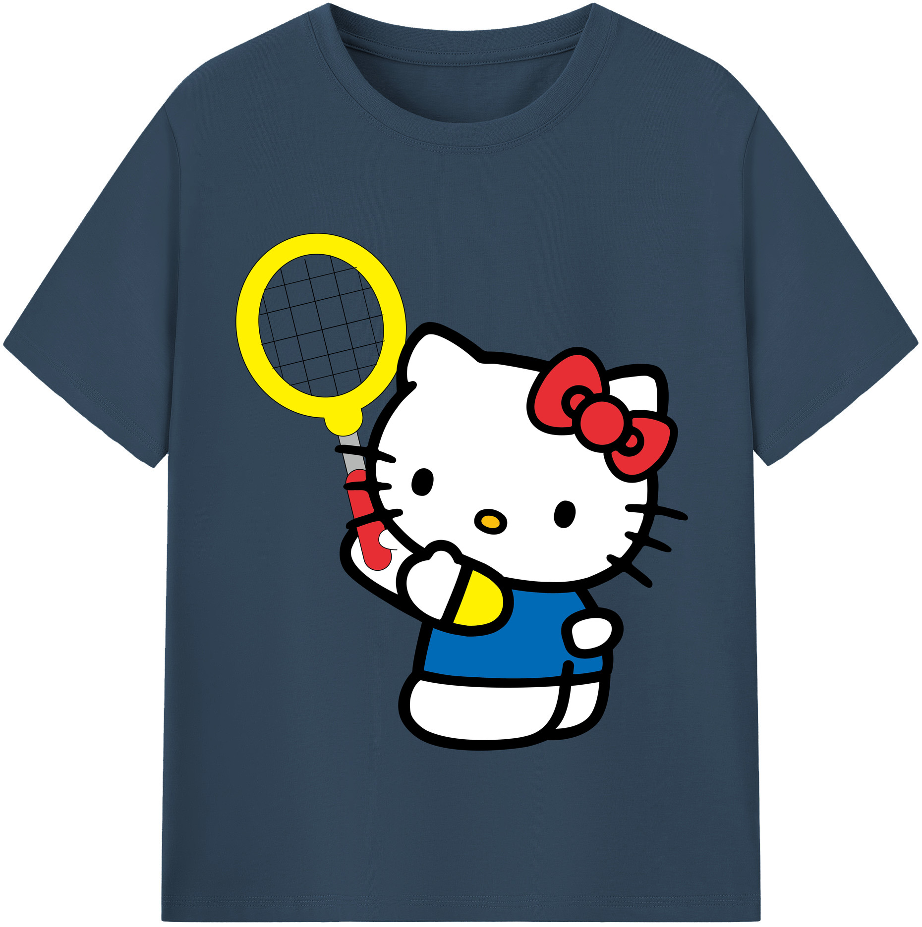 （画像用） Hello Kitty ハローキティ レディースカジュアルプリントTシャツ（綿100％）