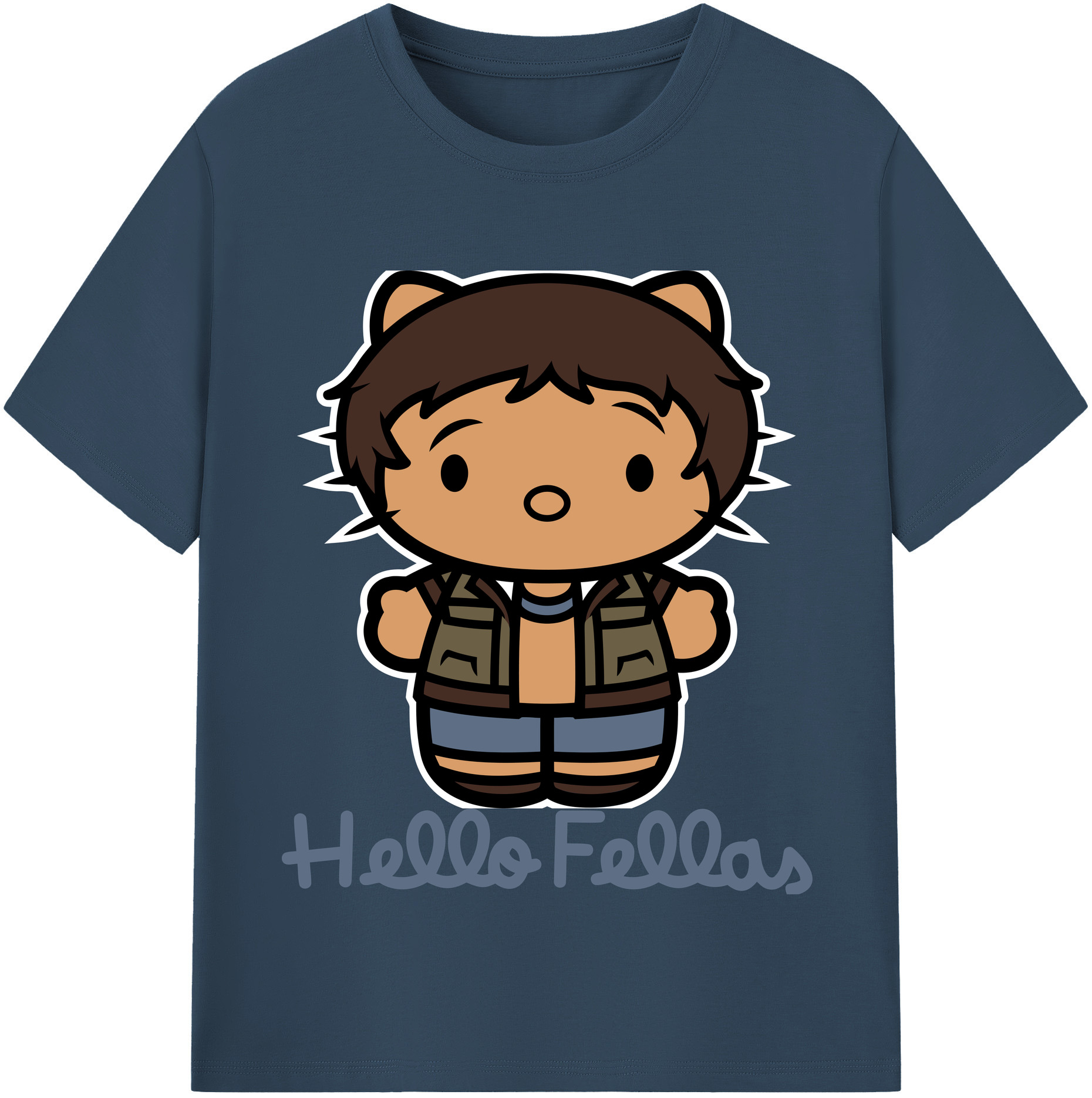 （画像用） Hello Kitty ハローキティ レディースカジュアルプリントTシャツ（綿100％）