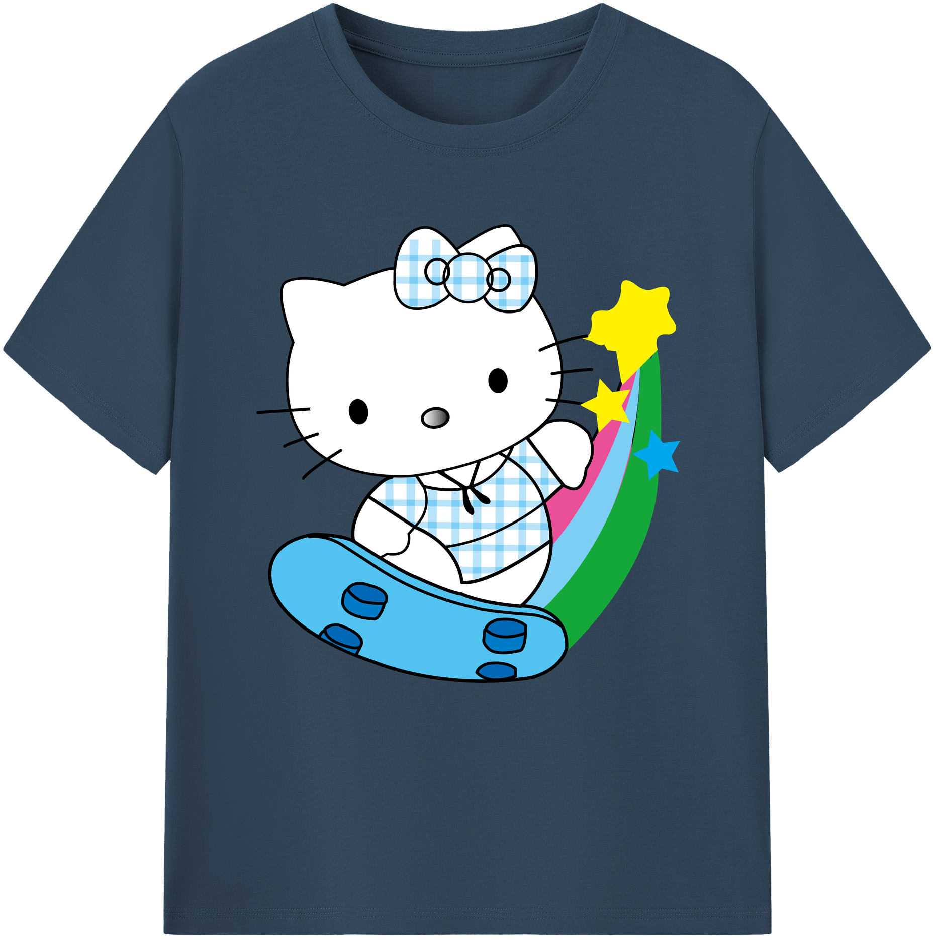 （画像用） Hello Kitty ハローキティ レディースカジュアルプリントTシャツ（綿100％）