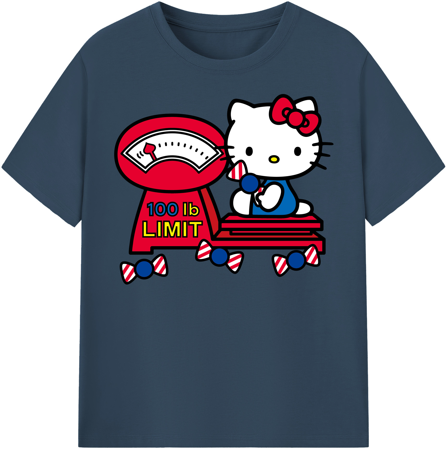 （画像用） Hello Kitty ハローキティ レディースカジュアルプリントTシャツ（綿100％）