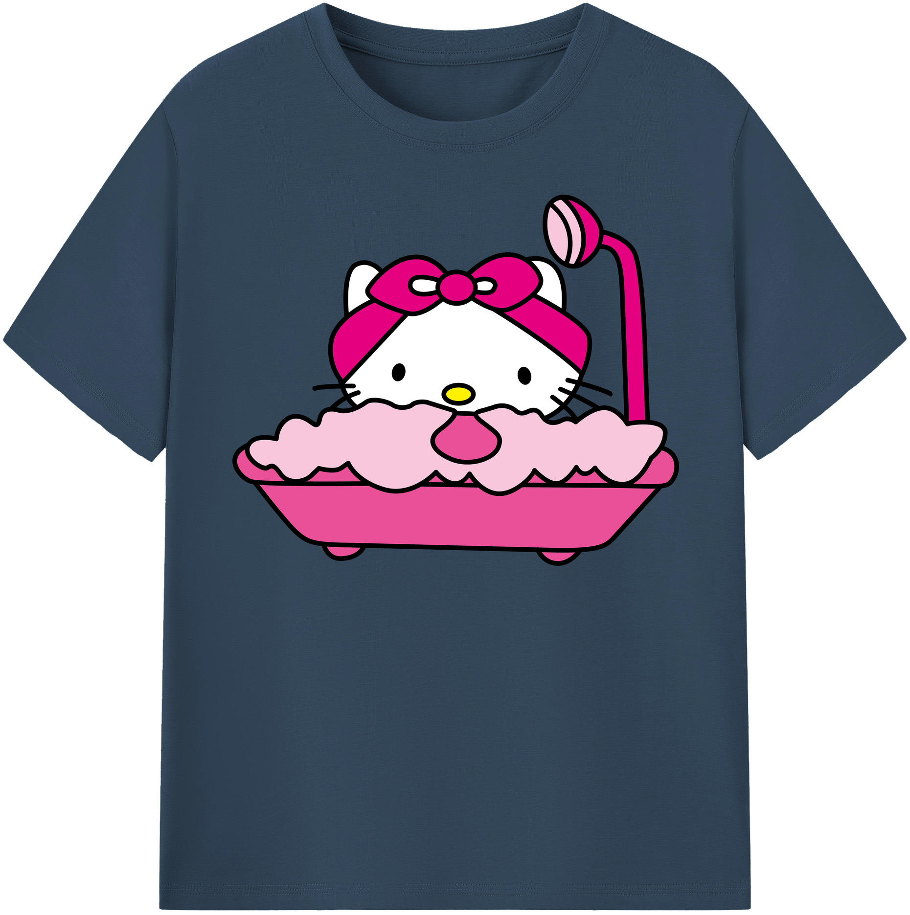 （画像用） Hello Kitty ハローキティ レディースカジュアルプリントTシャツ（綿100％）