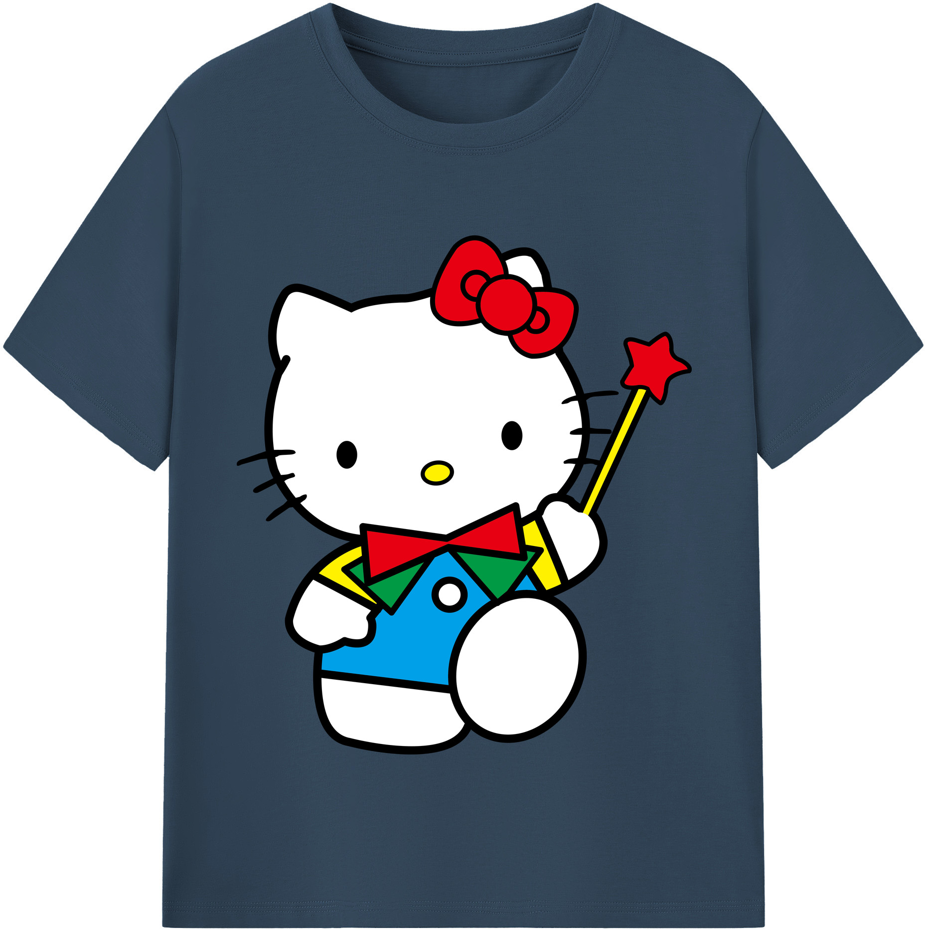 （画像用） Hello Kitty ハローキティ レディースカジュアルプリントTシャツ（綿100％）
