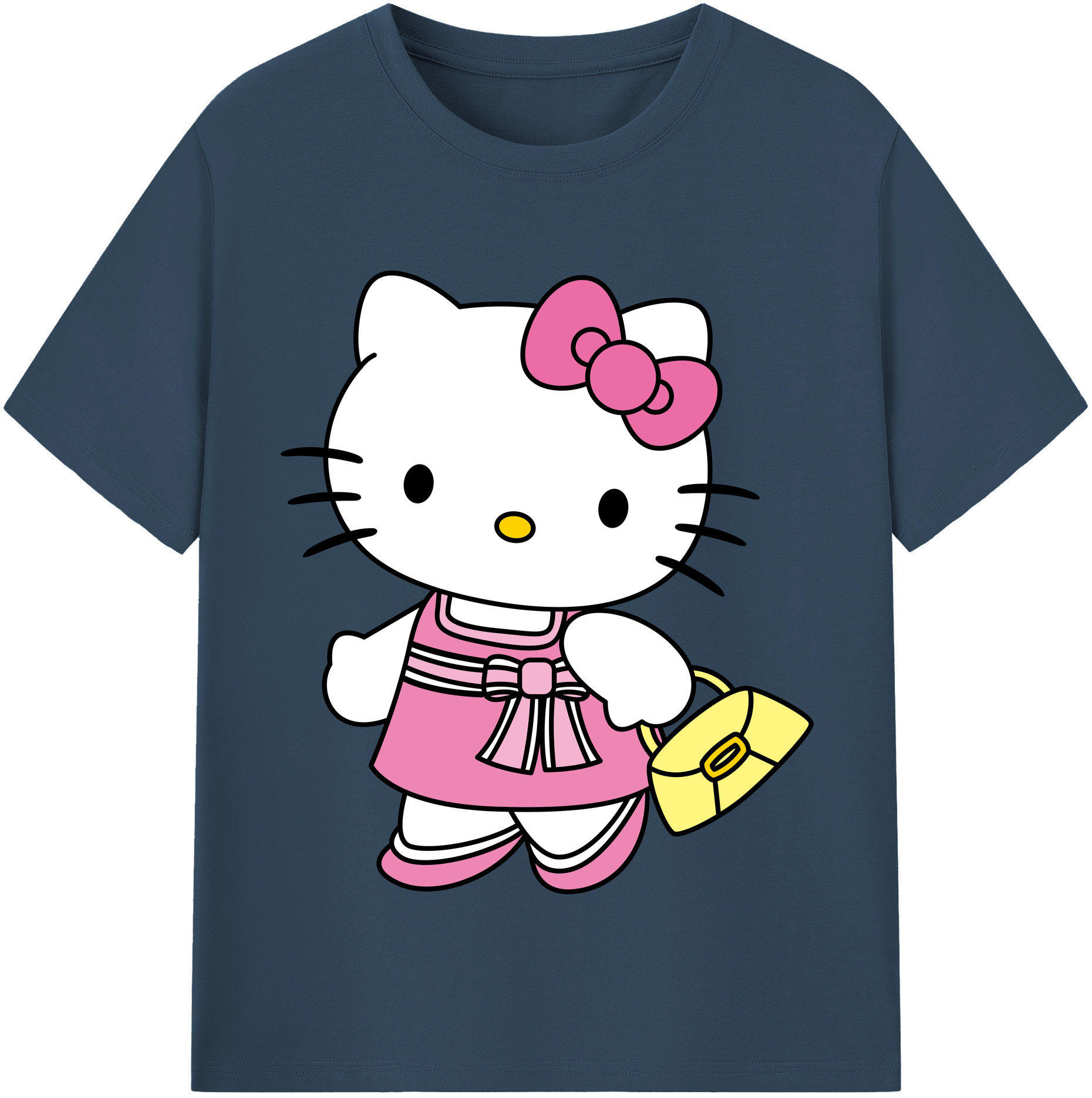 （画像用） Hello Kitty ハローキティ レディースカジュアルプリントTシャツ（綿100％）