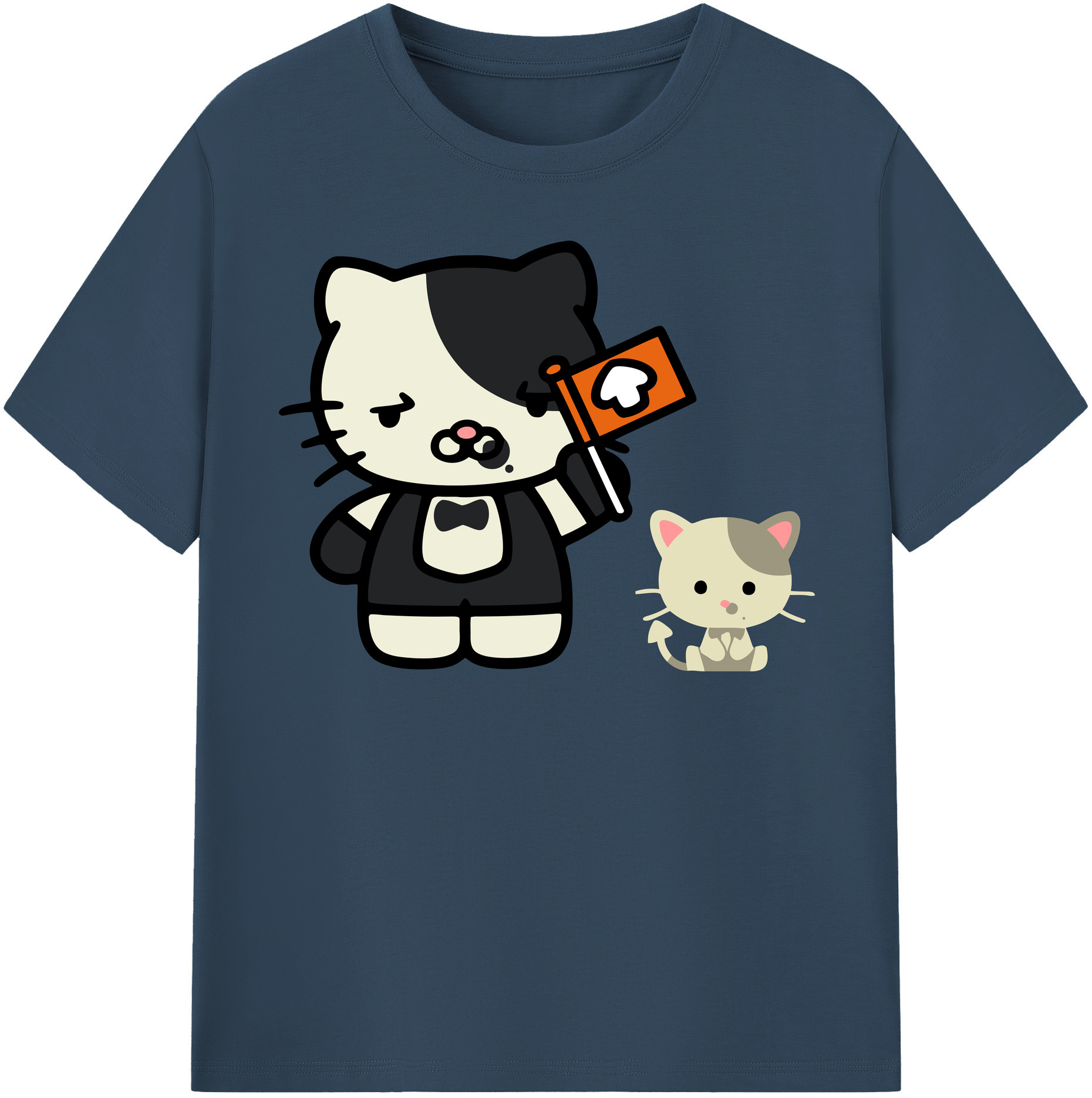 （画像用） Hello Kitty ハローキティ レディースカジュアルプリントTシャツ（綿100％）