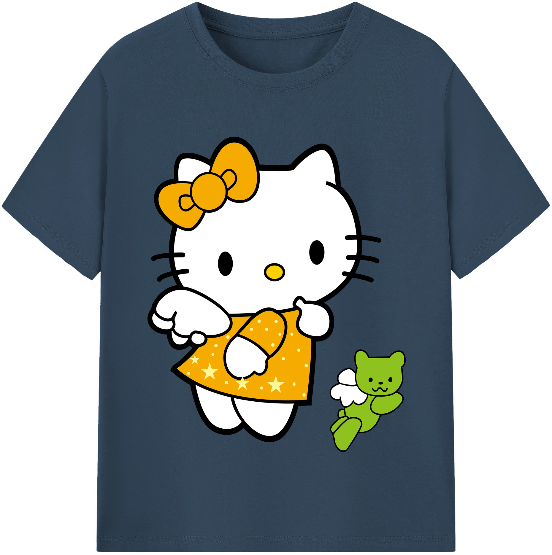 （画像用） Hello Kitty ハローキティ レディースカジュアルプリントTシャツ（綿100％）