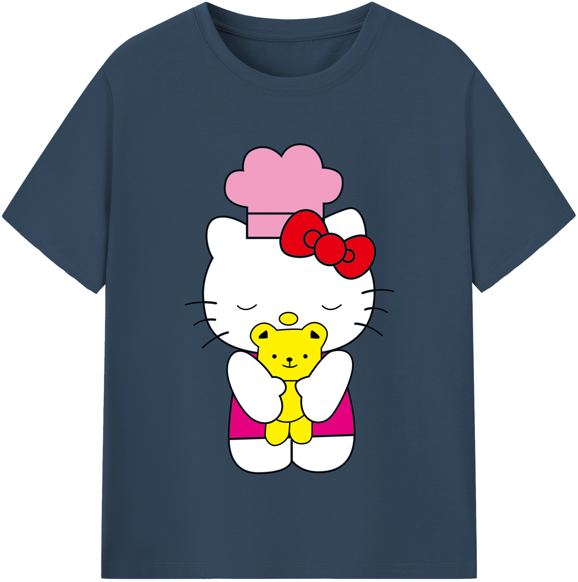 （画像用） Hello Kitty ハローキティ レディースカジュアルプリントTシャツ（綿100％）