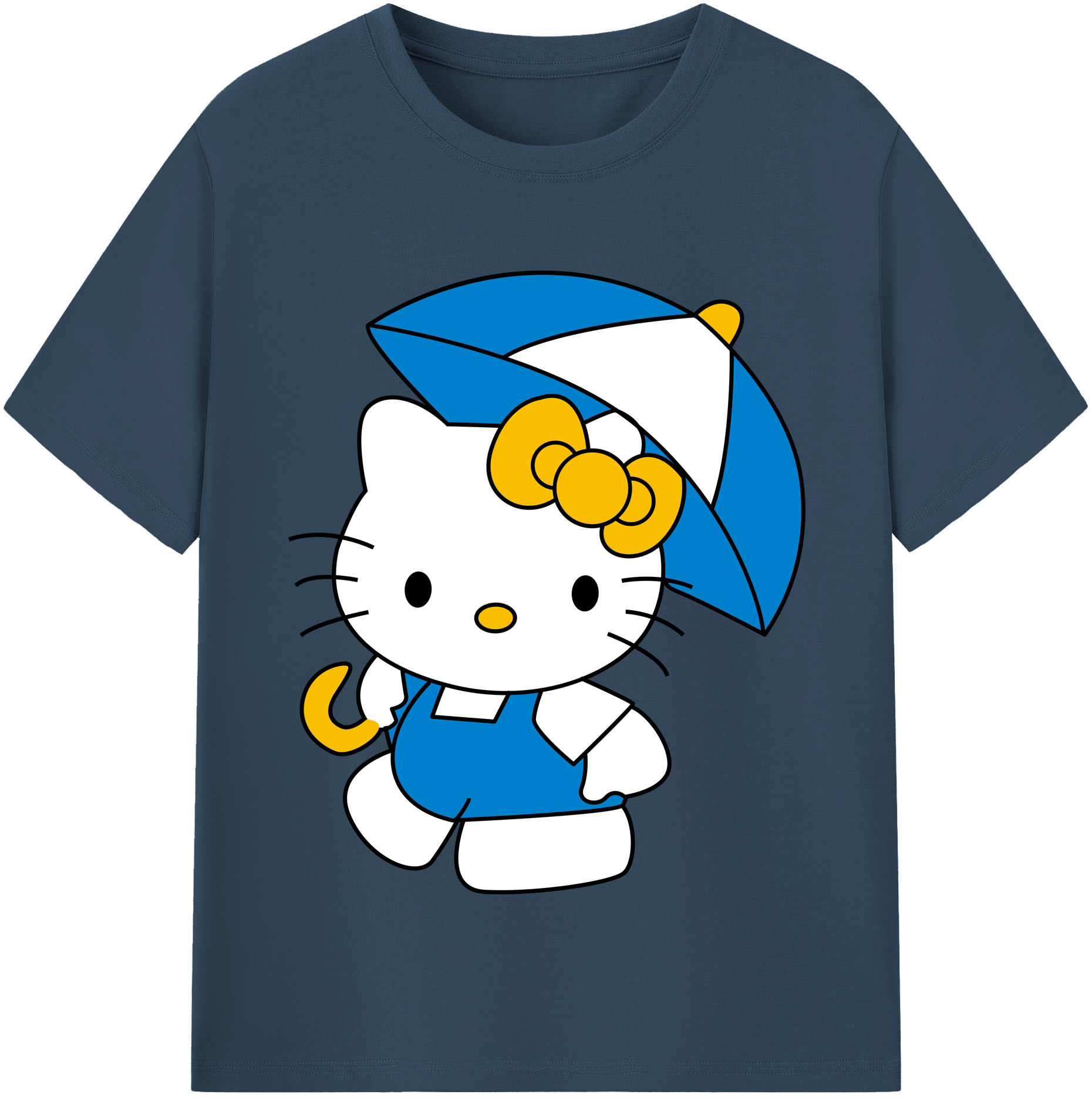 （画像用） Hello Kitty ハローキティ レディースカジュアルプリントTシャツ（綿100％）