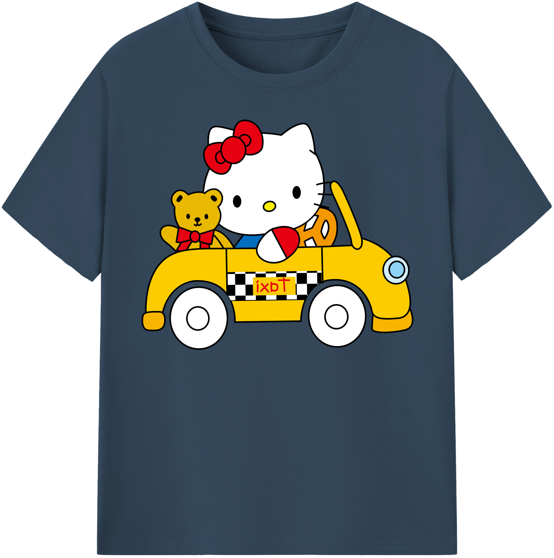 （画像用） Hello Kitty ハローキティ レディースカジュアルプリントTシャツ（綿100％）