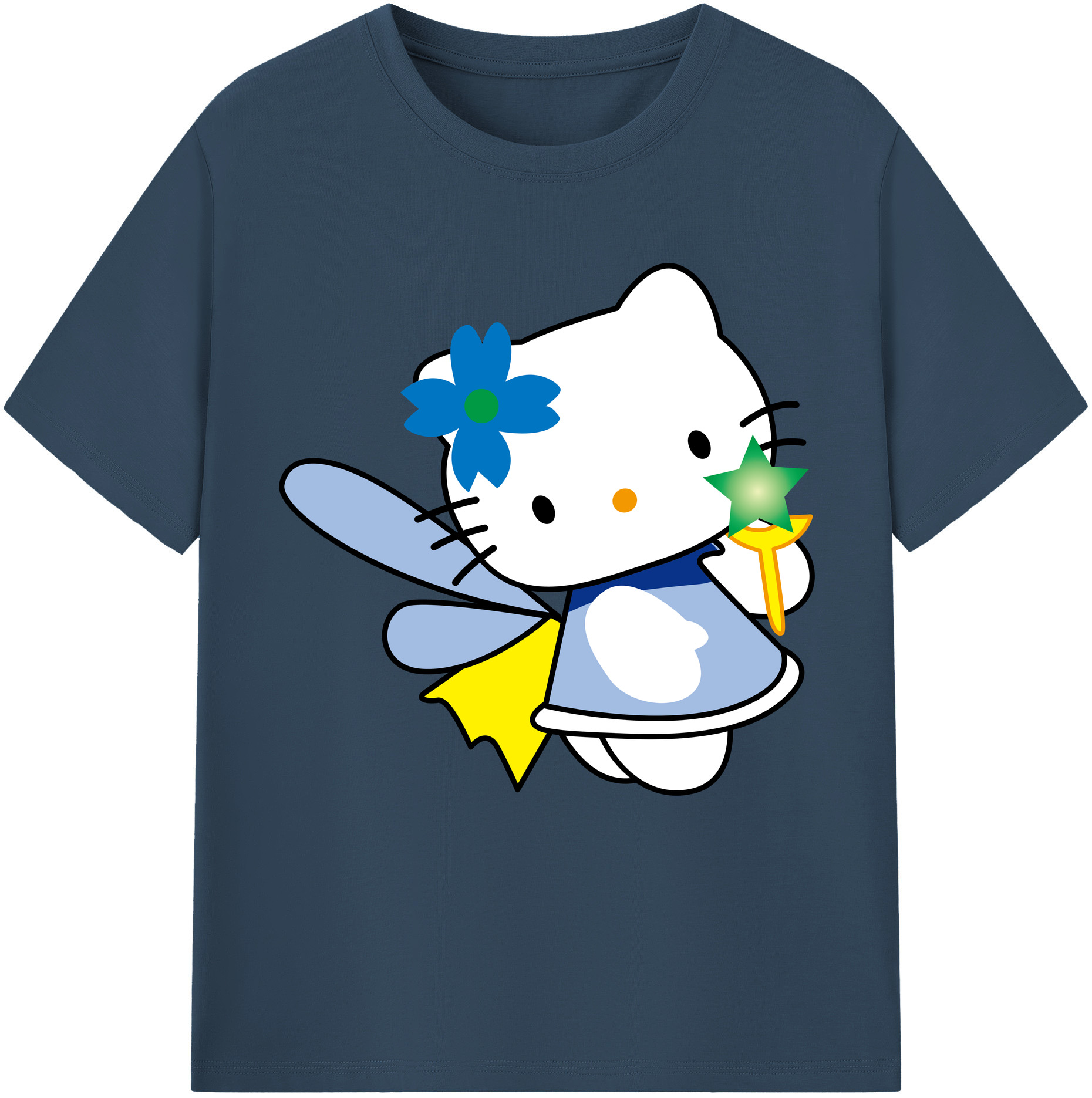 （画像用） Hello Kitty ハローキティ レディースカジュアルプリントTシャツ（綿100％）