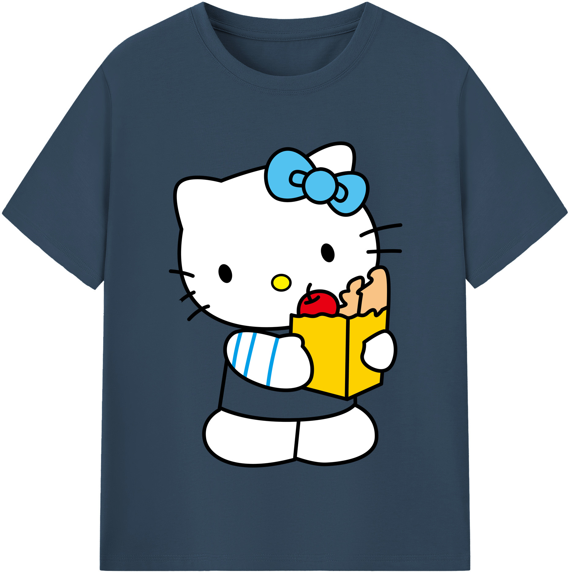（画像用） Hello Kitty ハローキティ レディースカジュアルプリントTシャツ（綿100％）