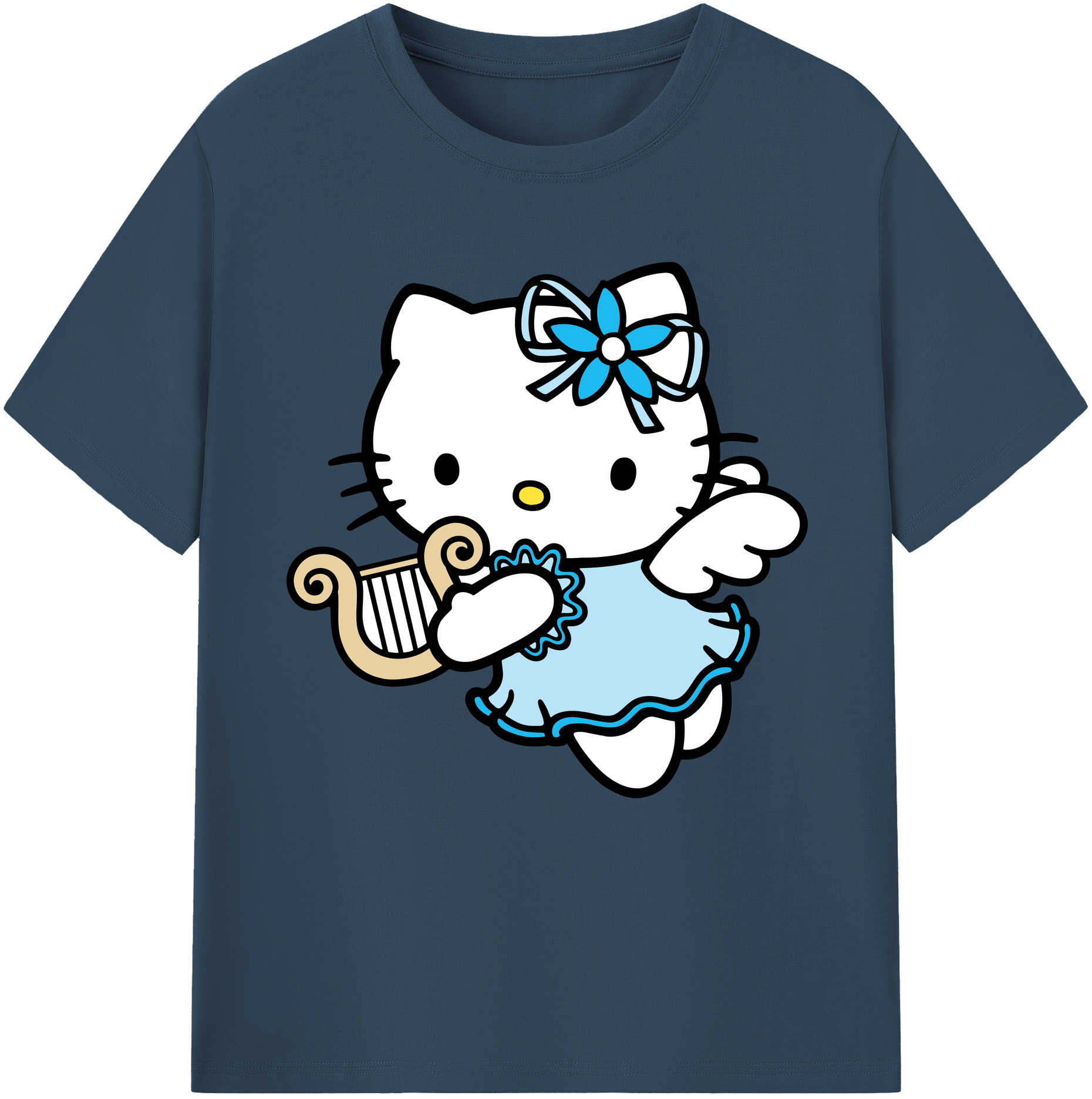 （画像用） Hello Kitty ハローキティ レディースカジュアルプリントTシャツ（綿100％）