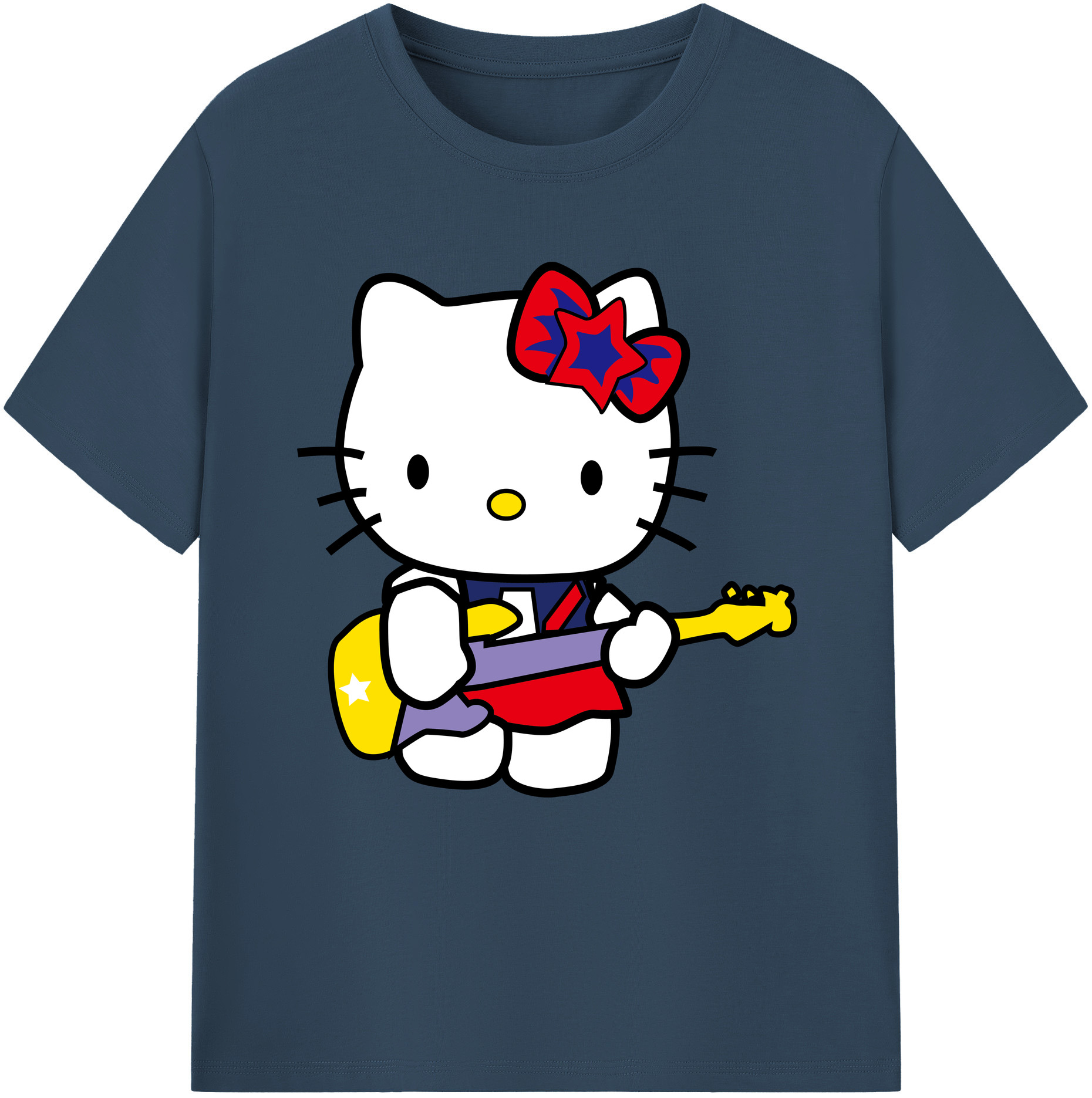 （画像用） Hello Kitty ハローキティ レディースカジュアルプリントTシャツ（綿100％）