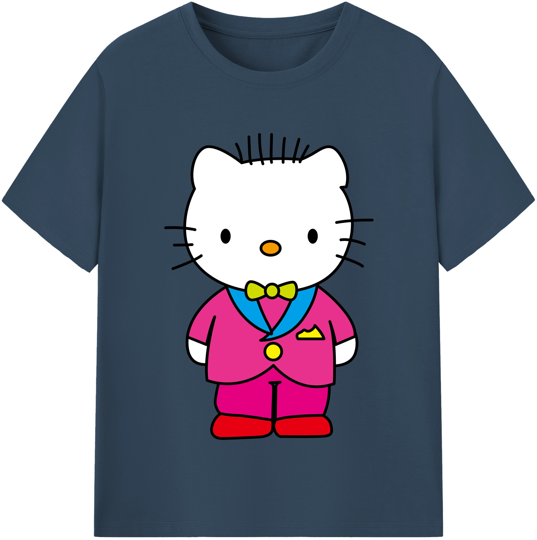 （画像用） Hello Kitty ハローキティ レディースカジュアルプリントTシャツ（綿100％）