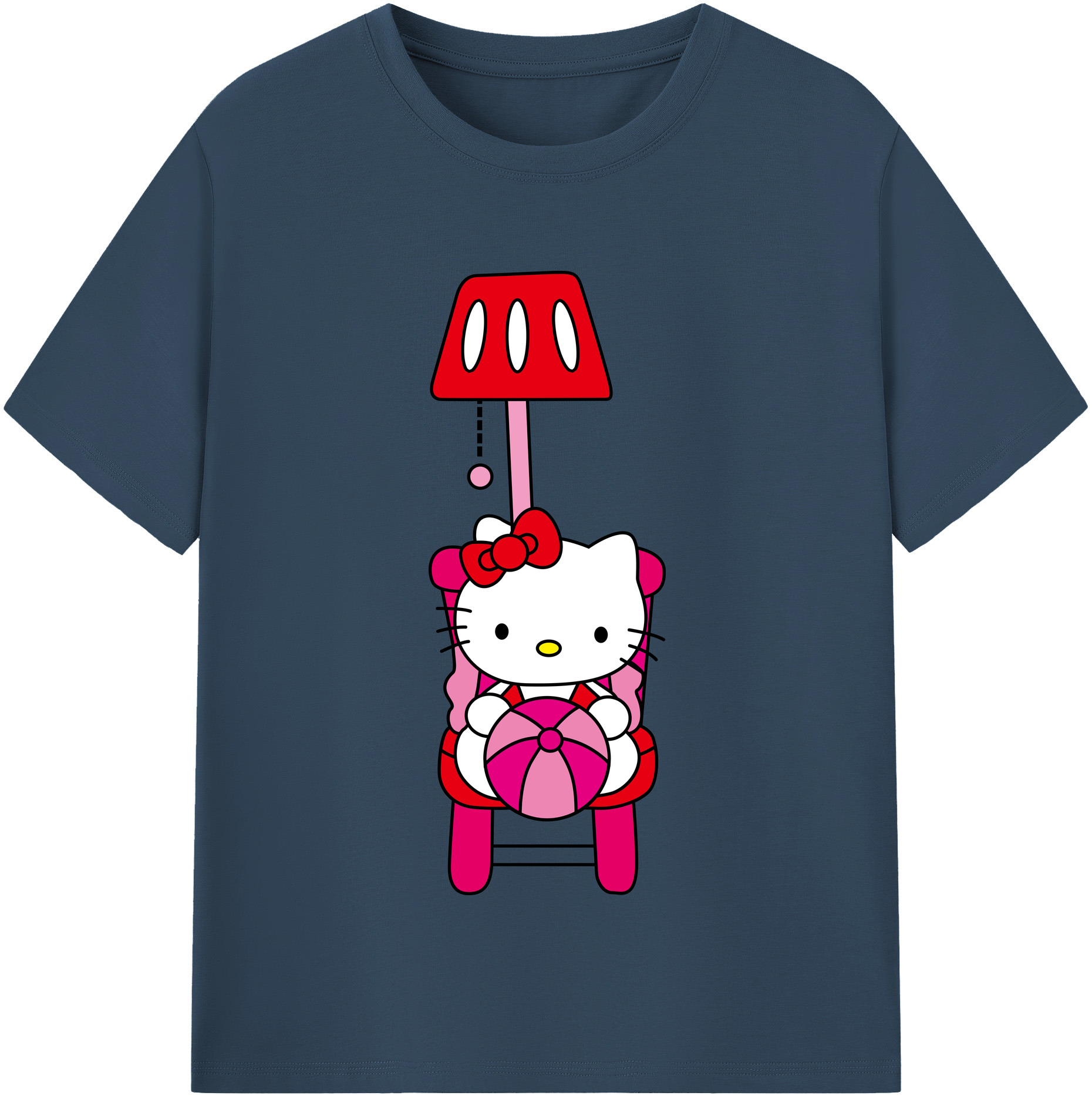 （画像用） Hello Kitty ハローキティ レディースカジュアルプリントTシャツ（綿100％）