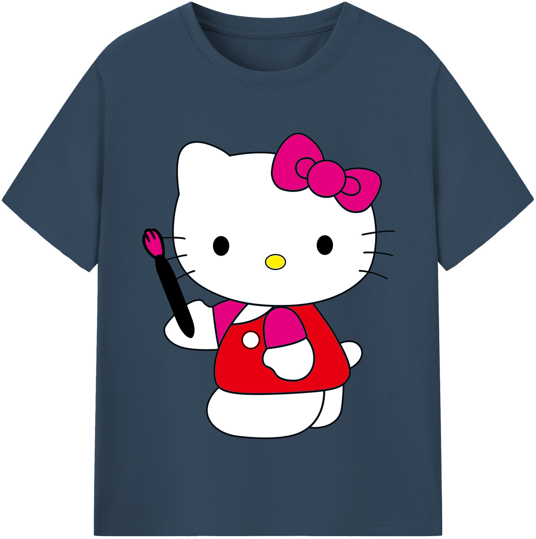 （画像用） Hello Kitty ハローキティ レディースカジュアルプリントTシャツ（綿100％）