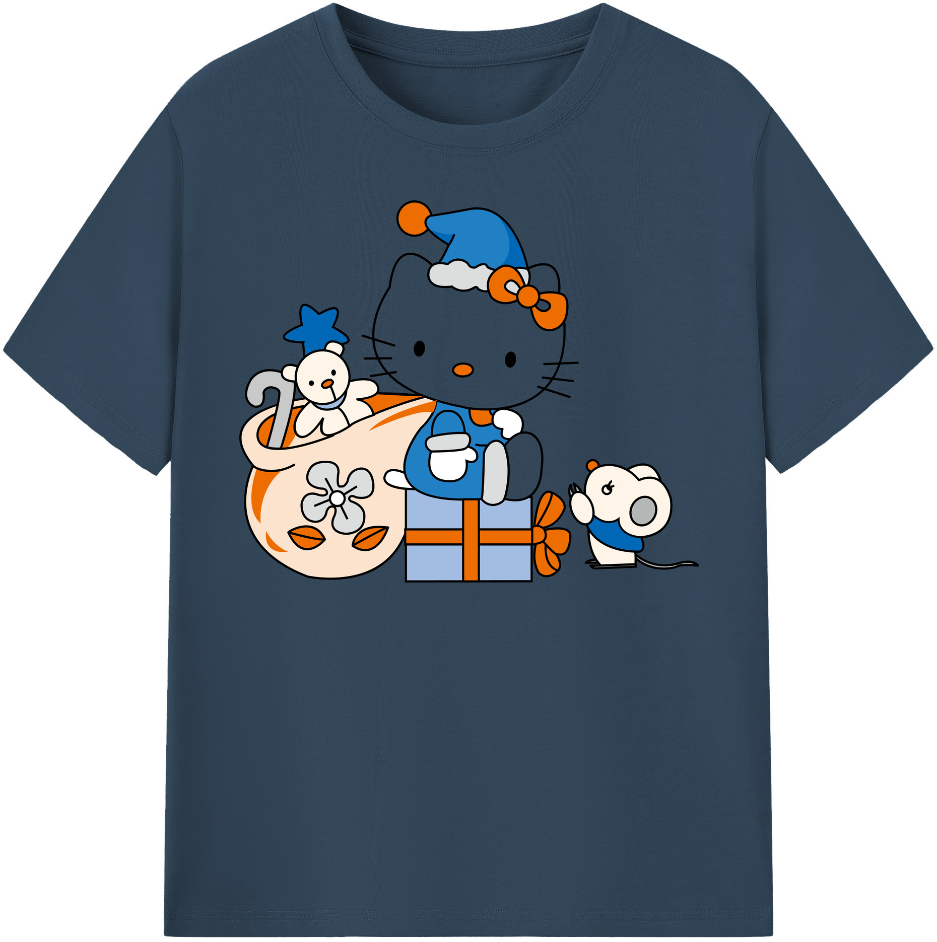 （画像用） Hello Kitty ハローキティ レディースカジュアルプリントTシャツ（綿100％）