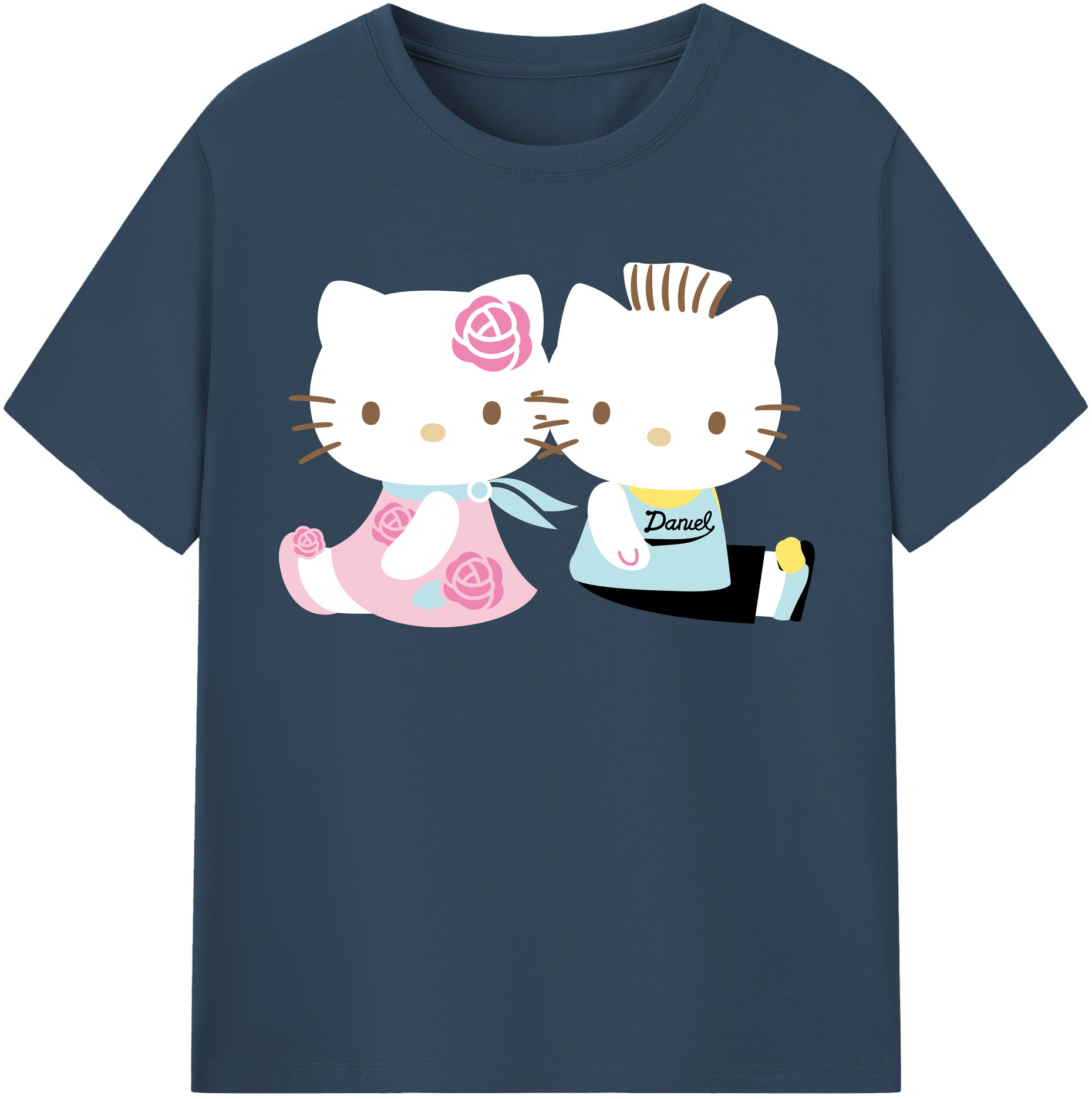 （画像用） Hello Kitty ハローキティ レディースカジュアルプリントTシャツ（綿100％）