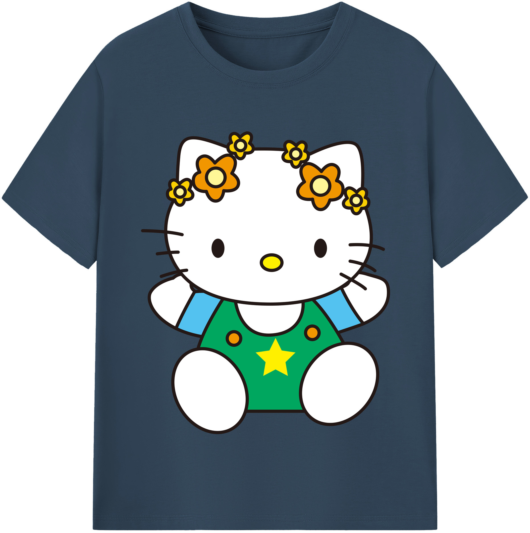 （画像用） Hello Kitty ハローキティ レディースカジュアルプリントTシャツ（綿100％）