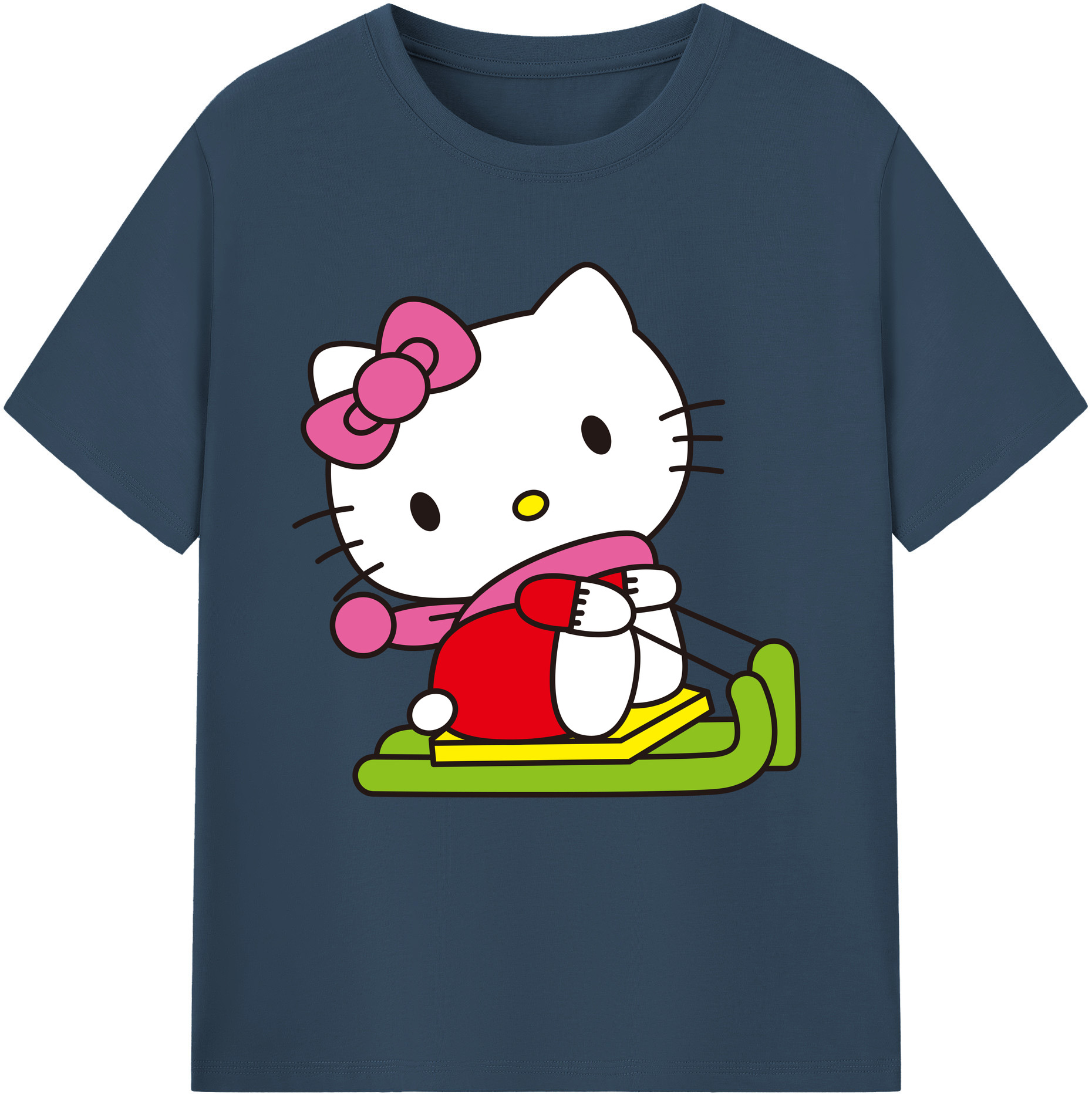 （画像用） Hello Kitty ハローキティ レディースカジュアルプリントTシャツ（綿100％）