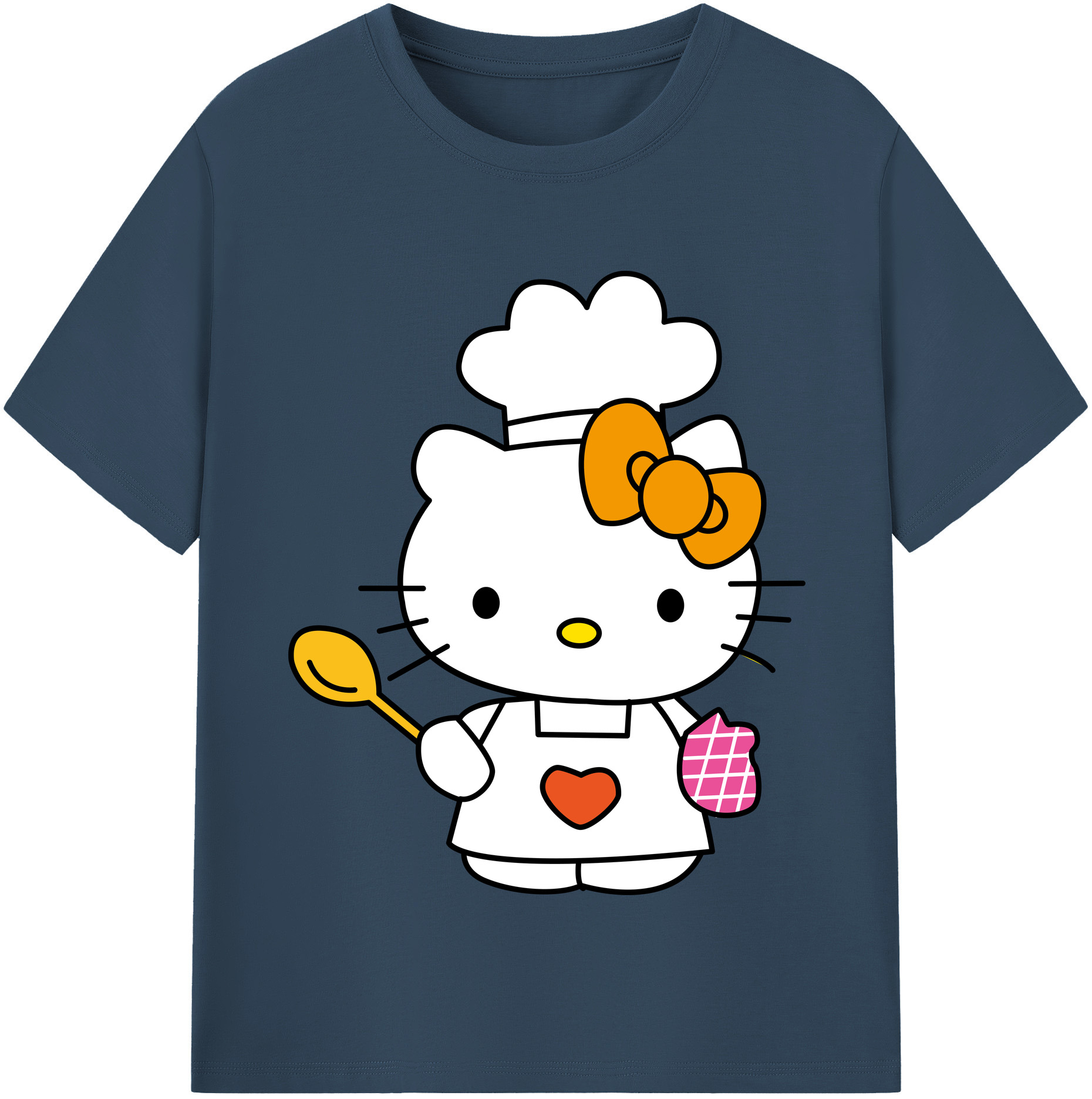 （画像用） Hello Kitty ハローキティ レディースカジュアルプリントTシャツ（綿100％）
