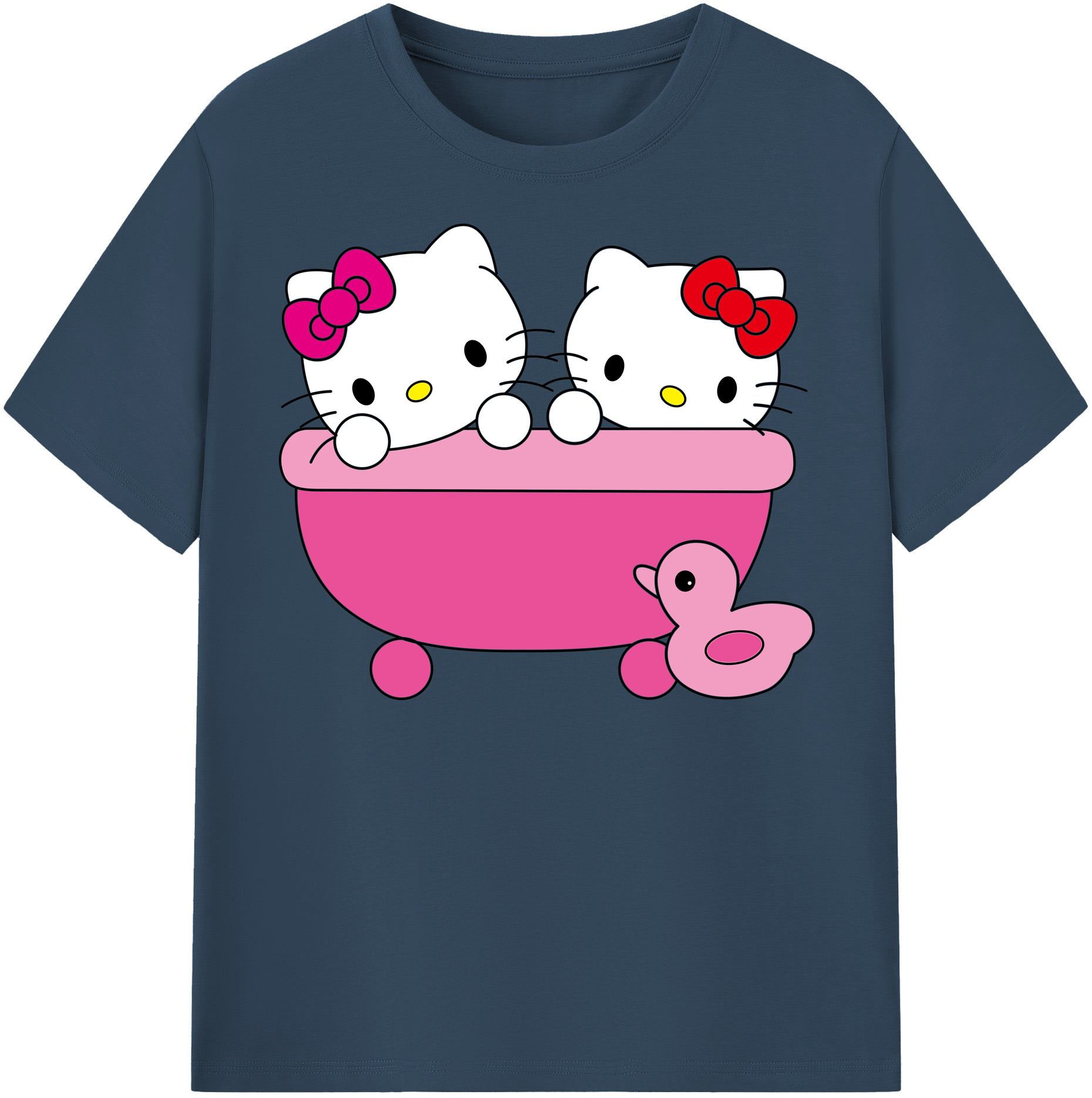 （画像用） Hello Kitty ハローキティ レディースカジュアルプリントTシャツ（綿100％）