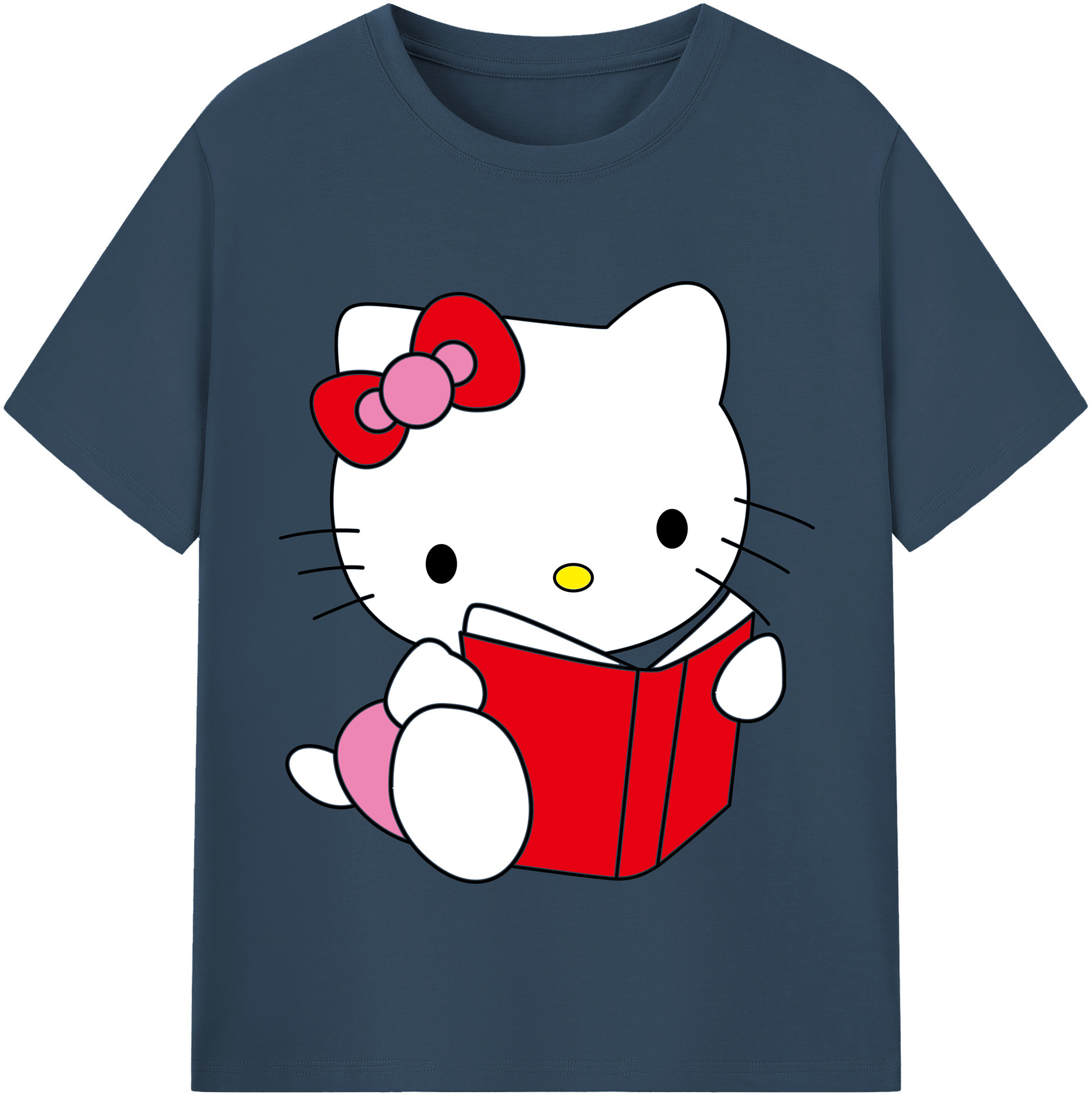 （画像用） Hello Kitty ハローキティ レディースカジュアルプリントTシャツ（綿100％）